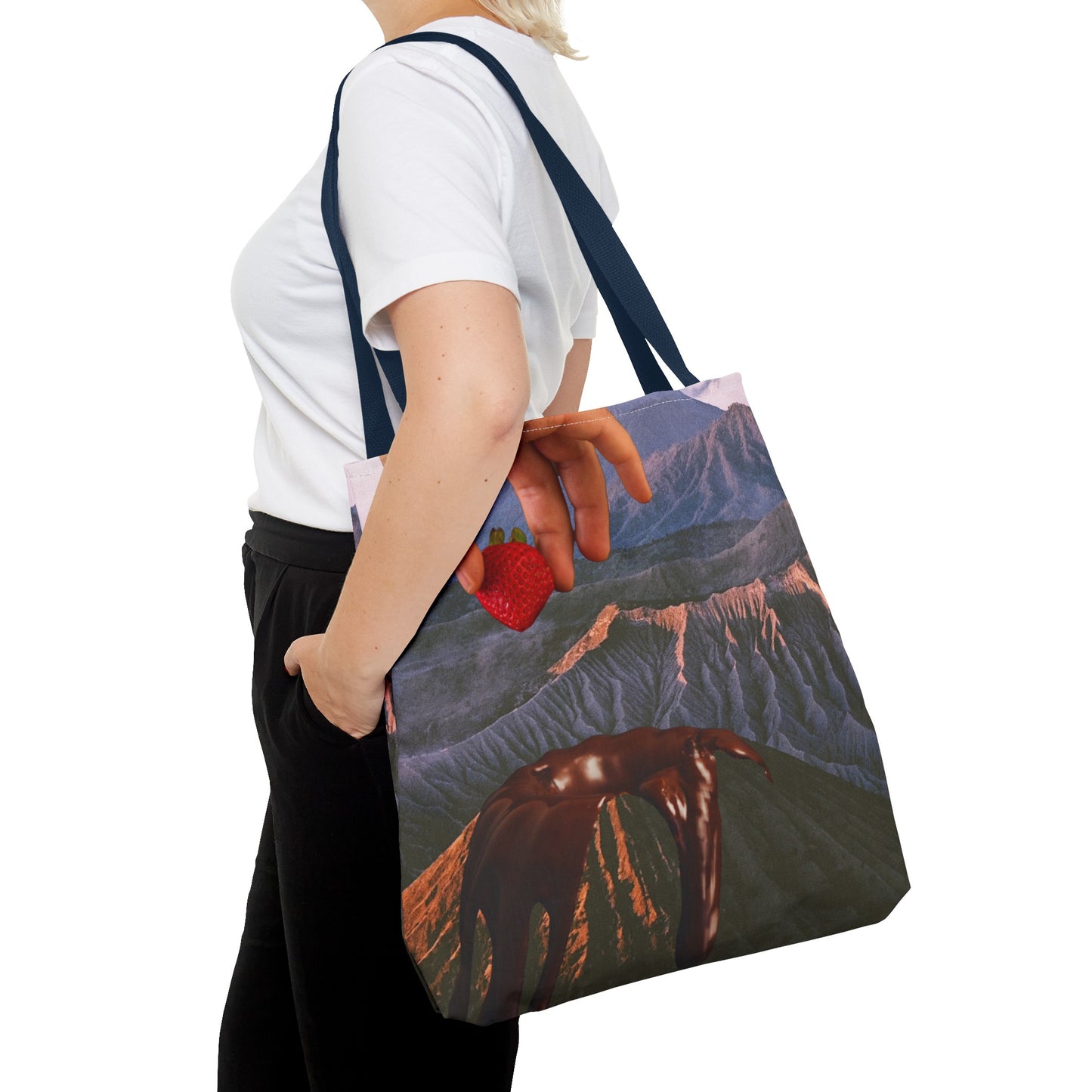 Forbidden Fondue Tote Bag - Volcano Hot Chocolate Collage Art