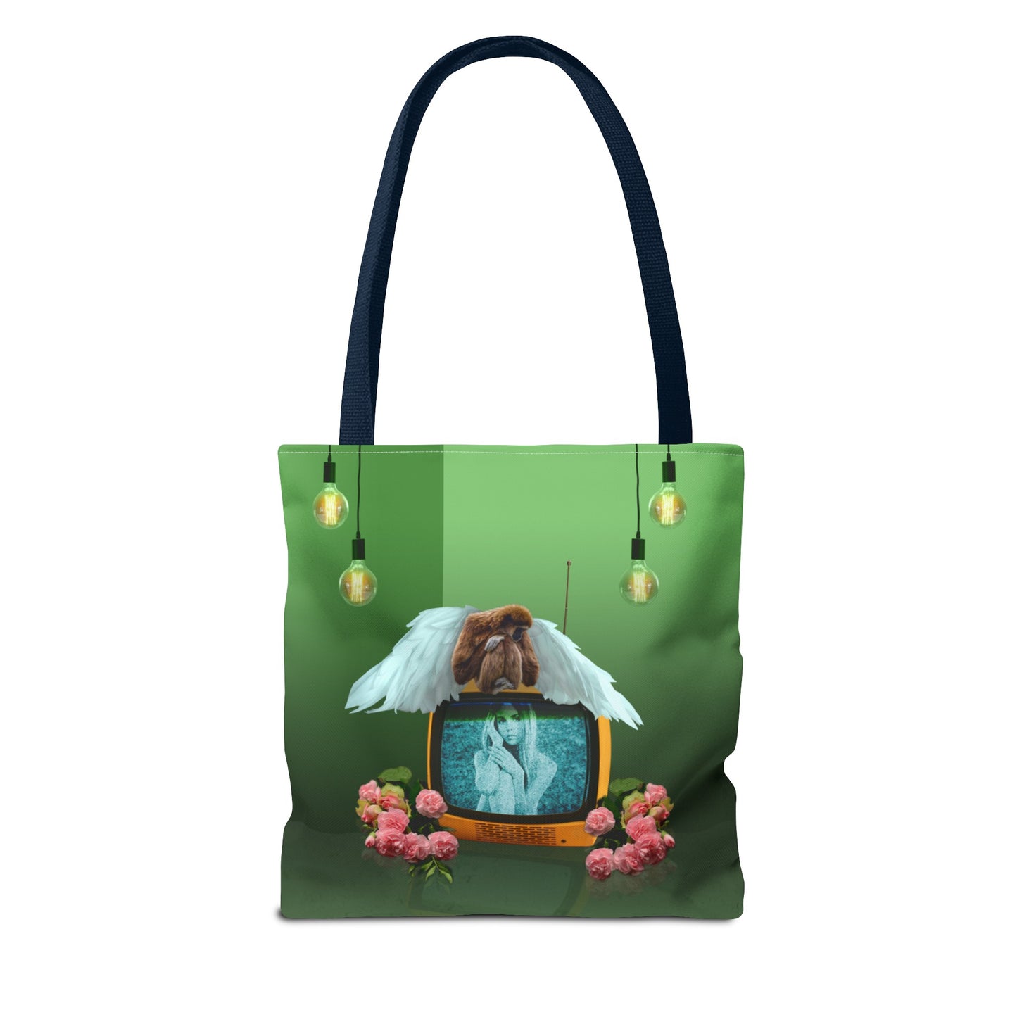 Winged Angel Monkey Tote Bag - Monkey Shines on Vintage Television "Monkey Shines"