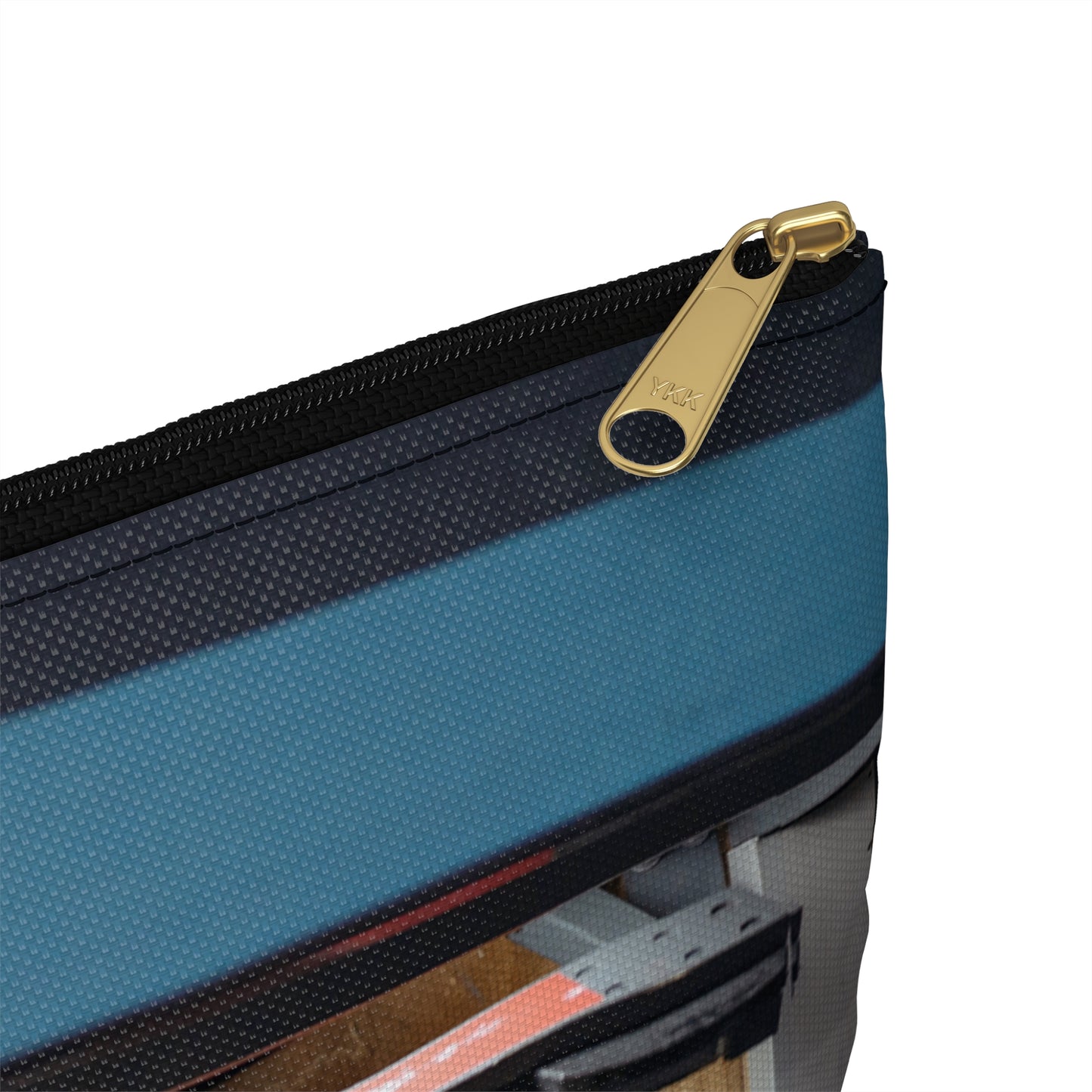 Whimsical Bowling Lane Art on Accessory Pouch - 'Gutter Mouth'