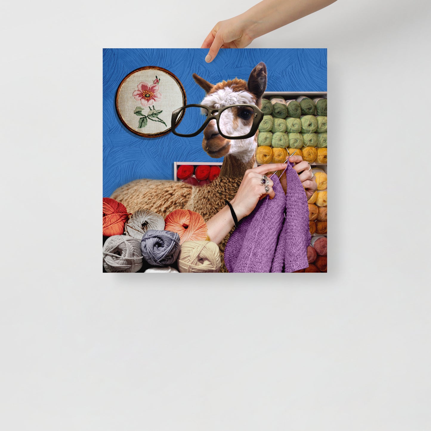 Collage Art Print of “Llama Tried”