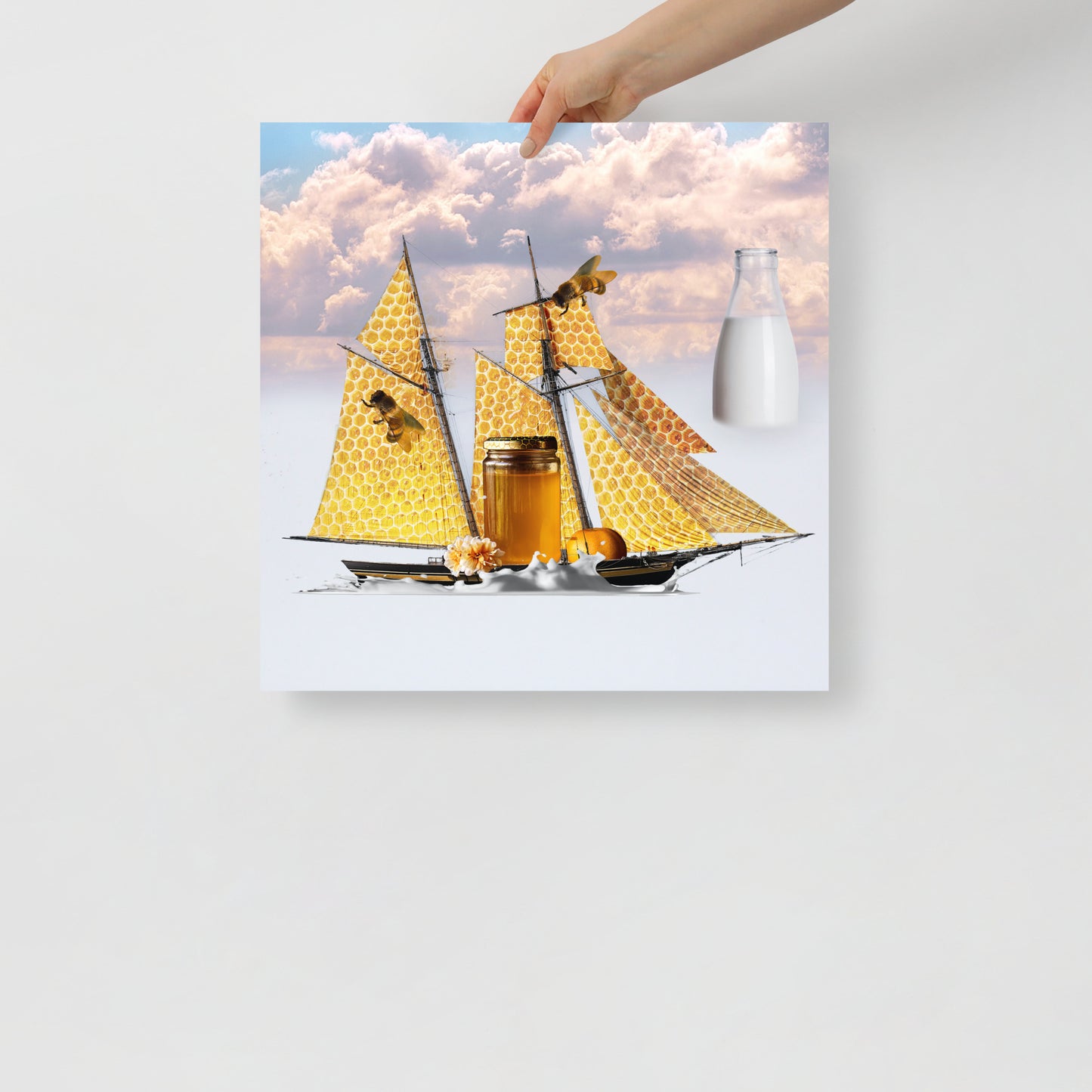 Collage Art Print of “Milk & Honey”