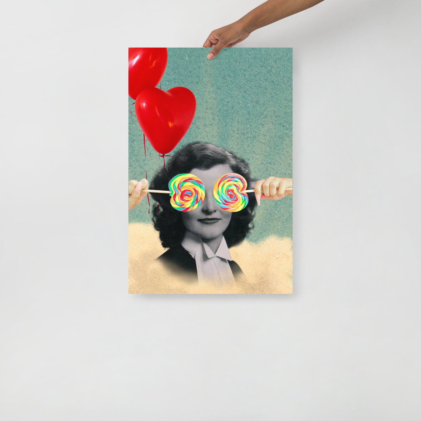 Collage Art Print of “Love Is In You Eyes”