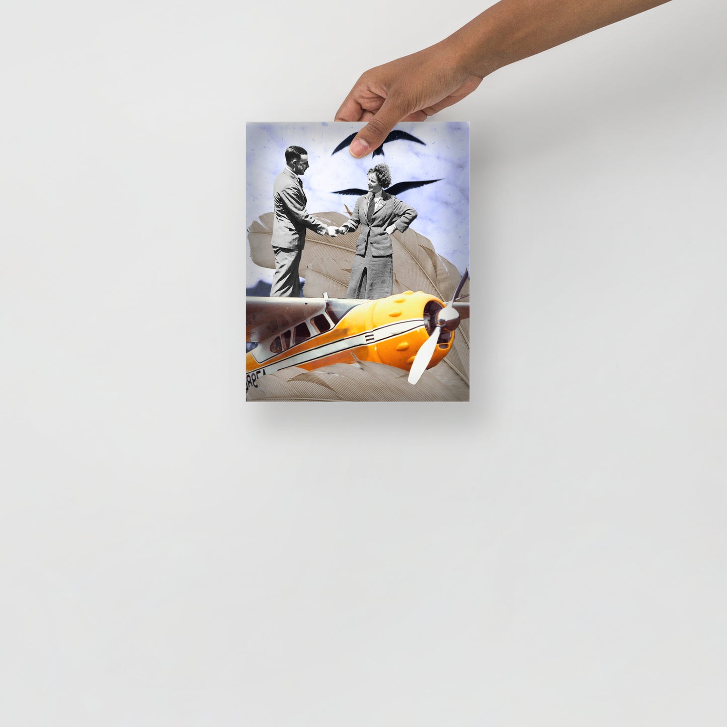 Collage Art Print of “Ticket To Fly”