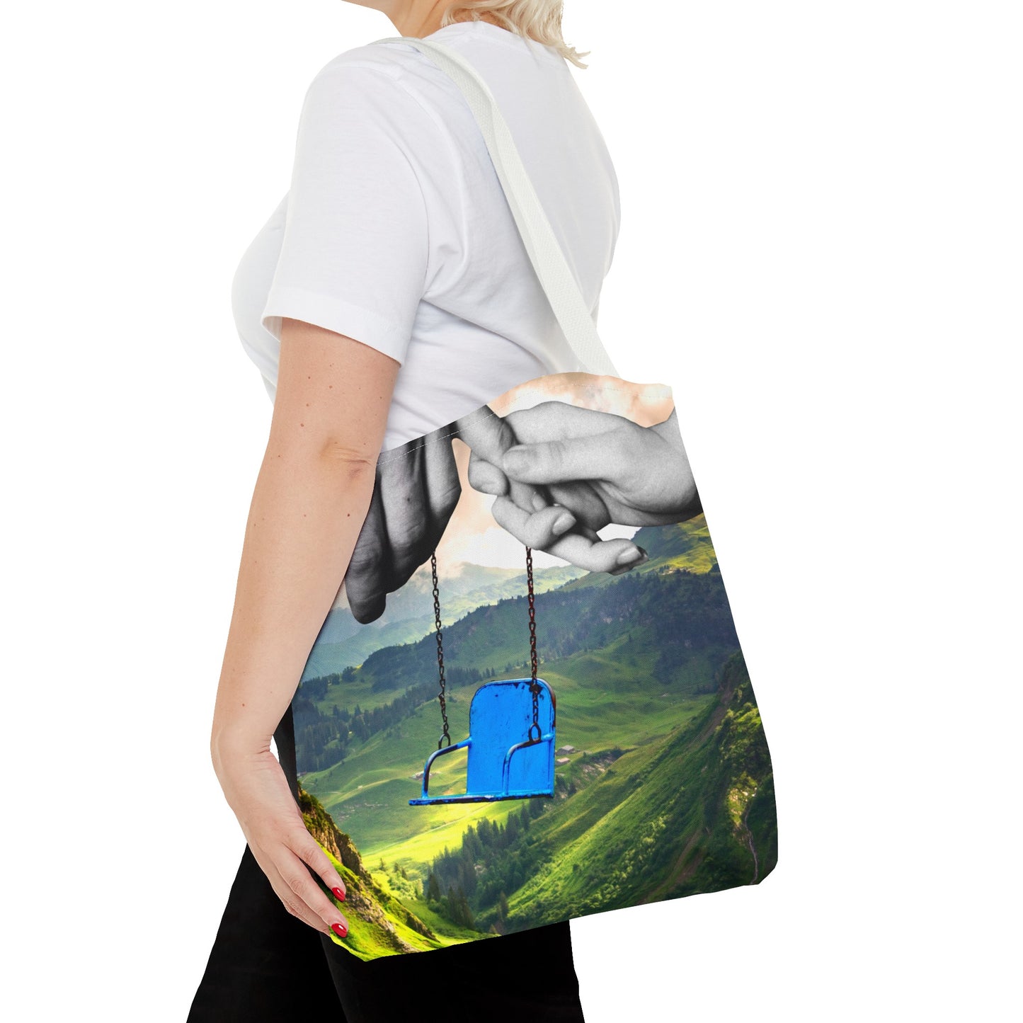One-of-a-Kind Tote Bag with 'I've Got You' Art - Symbol of Parenthood and Love