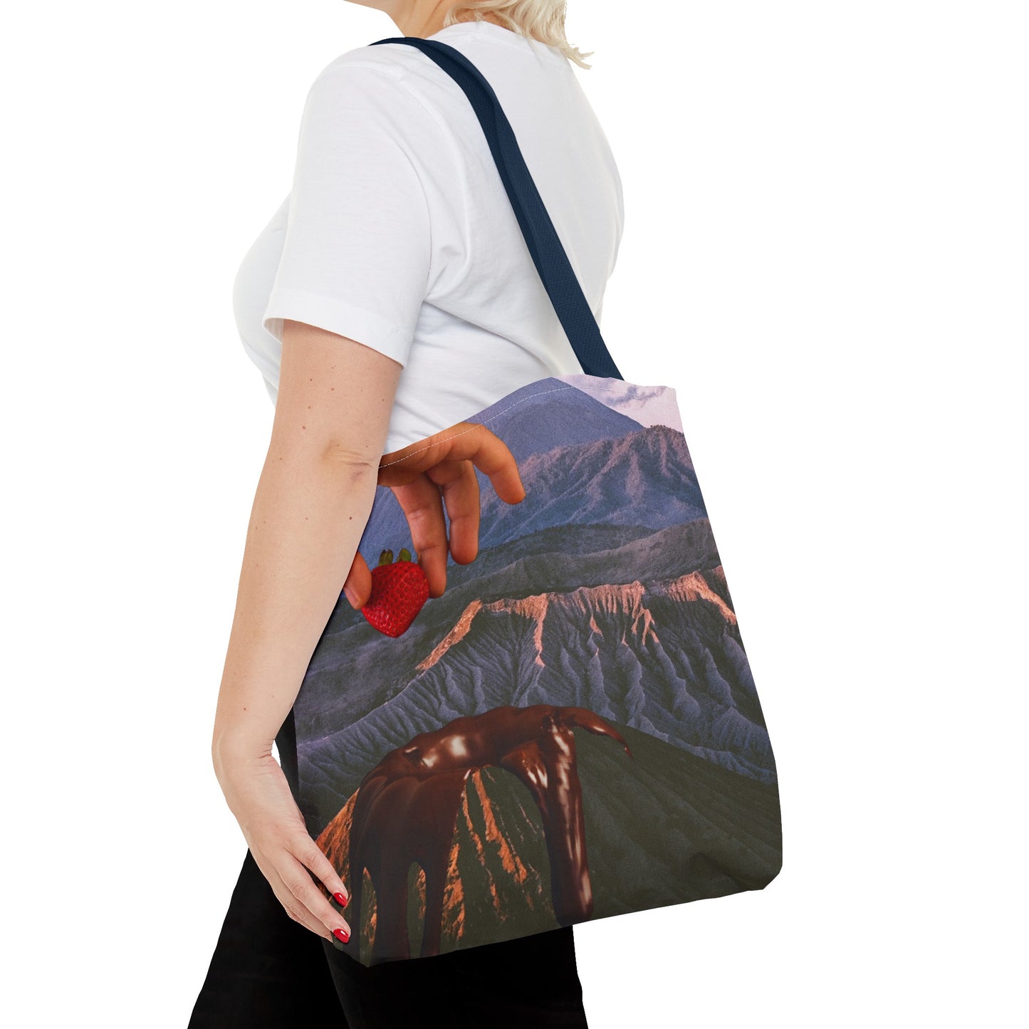 Forbidden Fondue Tote Bag - Volcano Hot Chocolate Collage Art