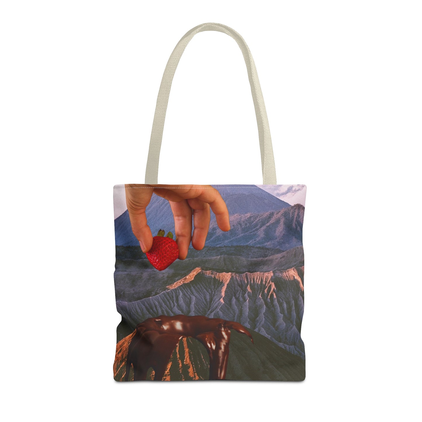Forbidden Fondue Tote Bag - Volcano Hot Chocolate Collage Art
