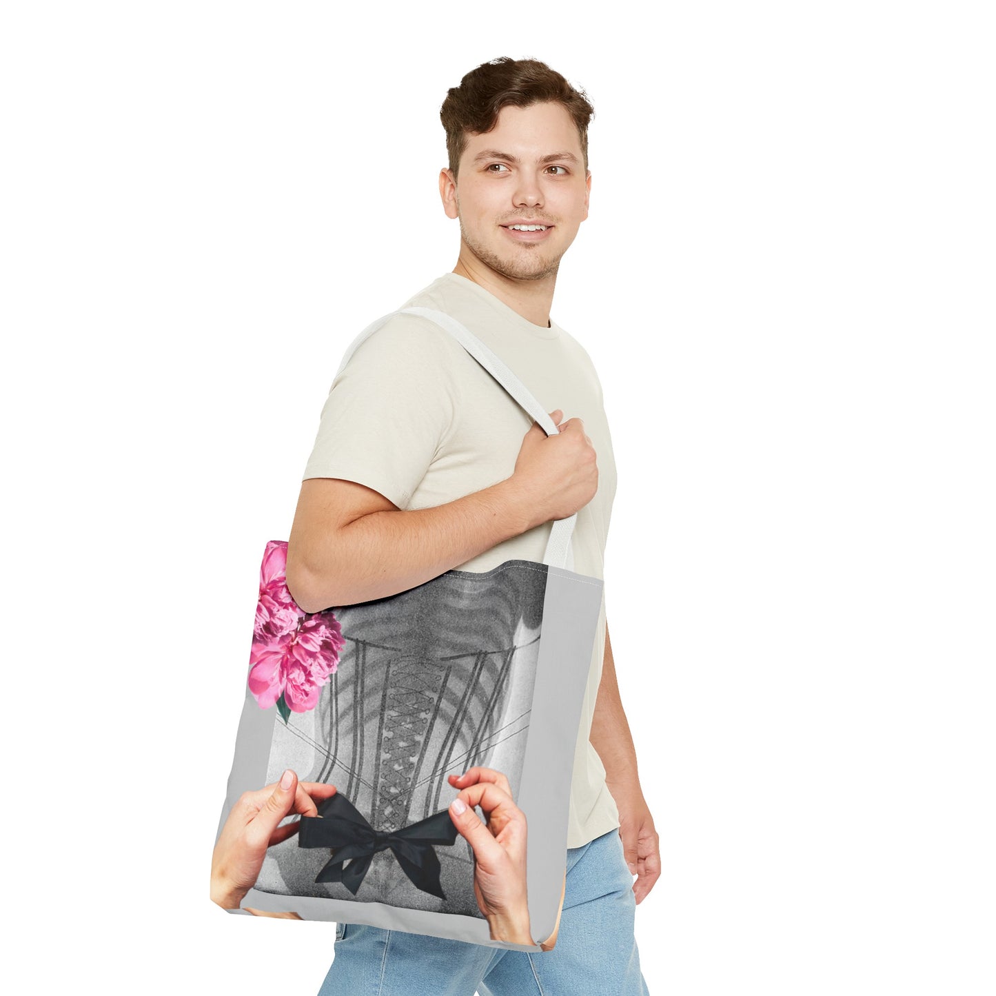 Feminist Statement Tote Bag - Inner Beauty X-ray Collage - Feminist Strength