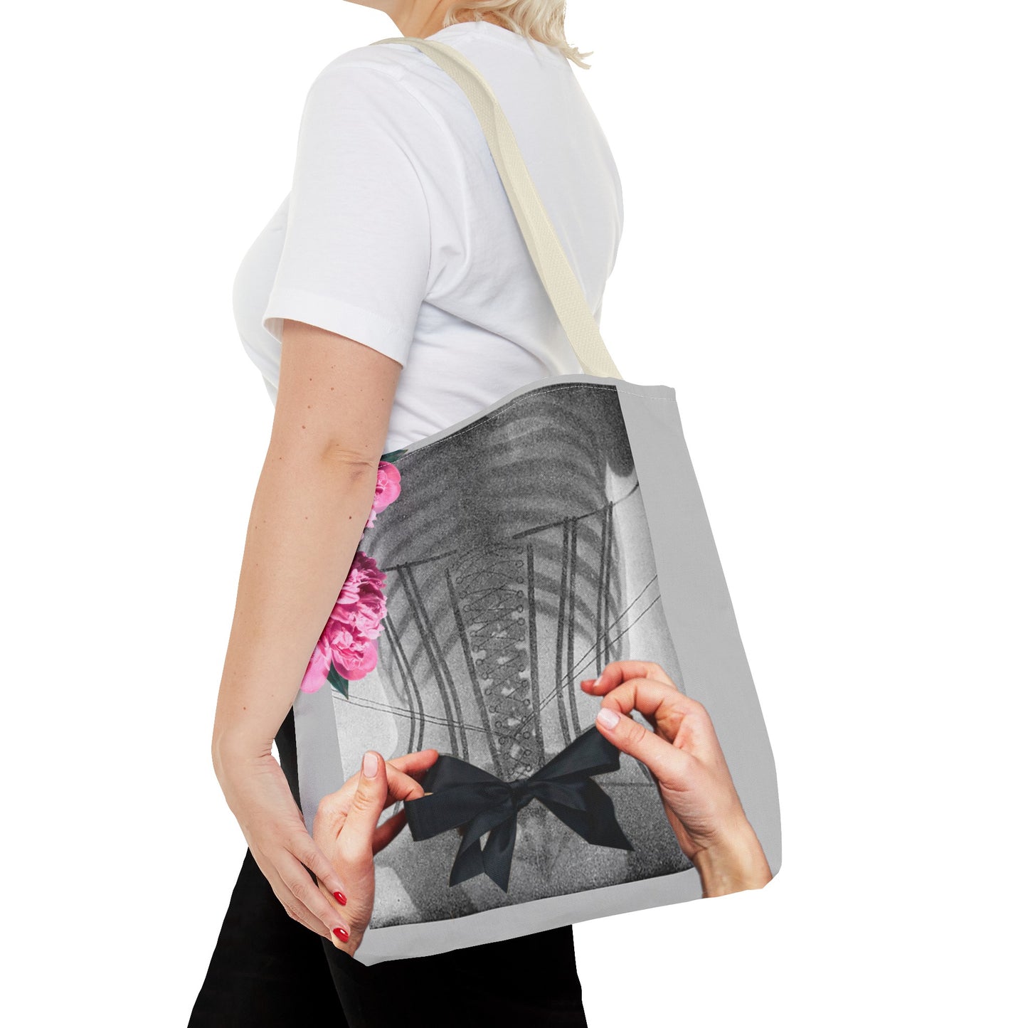 Feminist Statement Tote Bag - Inner Beauty X-ray Collage - Feminist Strength