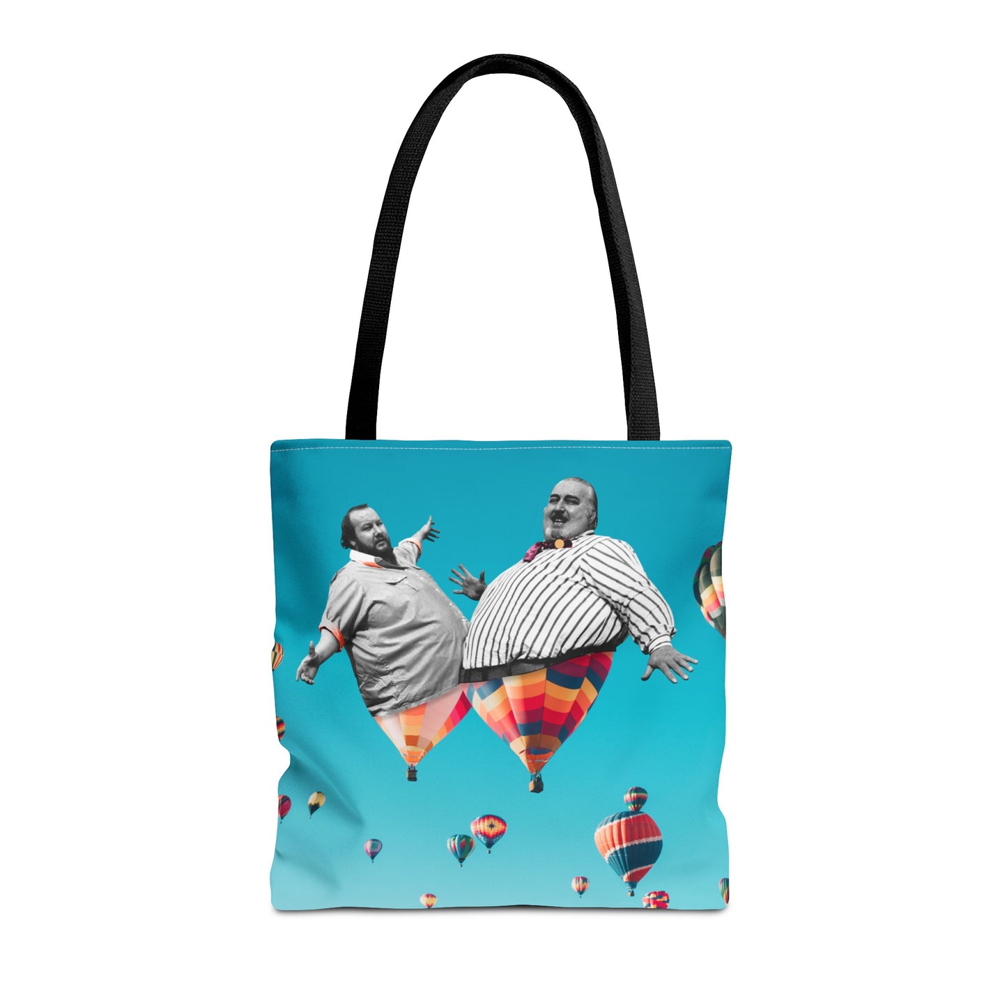 Whimsical Tote Bag with Surreal Art Print - Up Up & Away - Captivating Figures in Flight