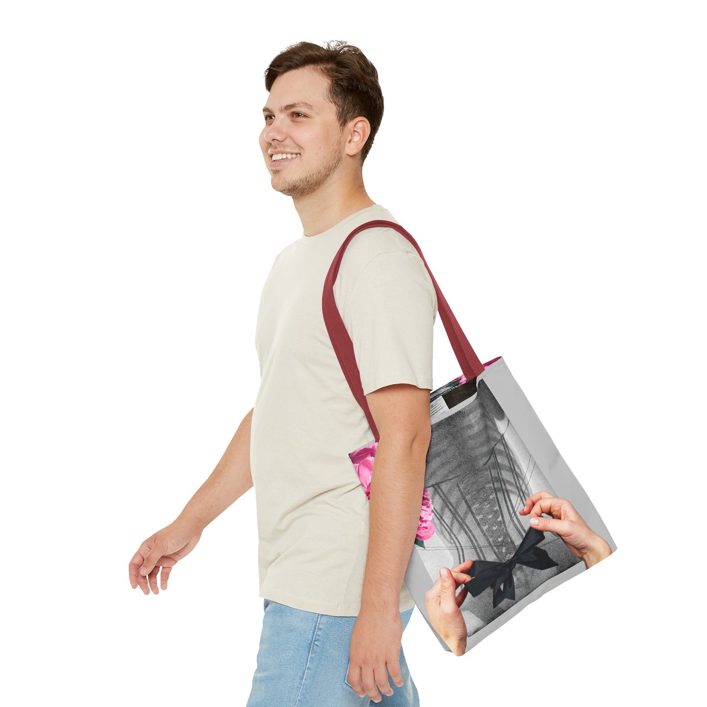 Feminist Statement Tote Bag - Inner Beauty X-ray Collage - Feminist Strength