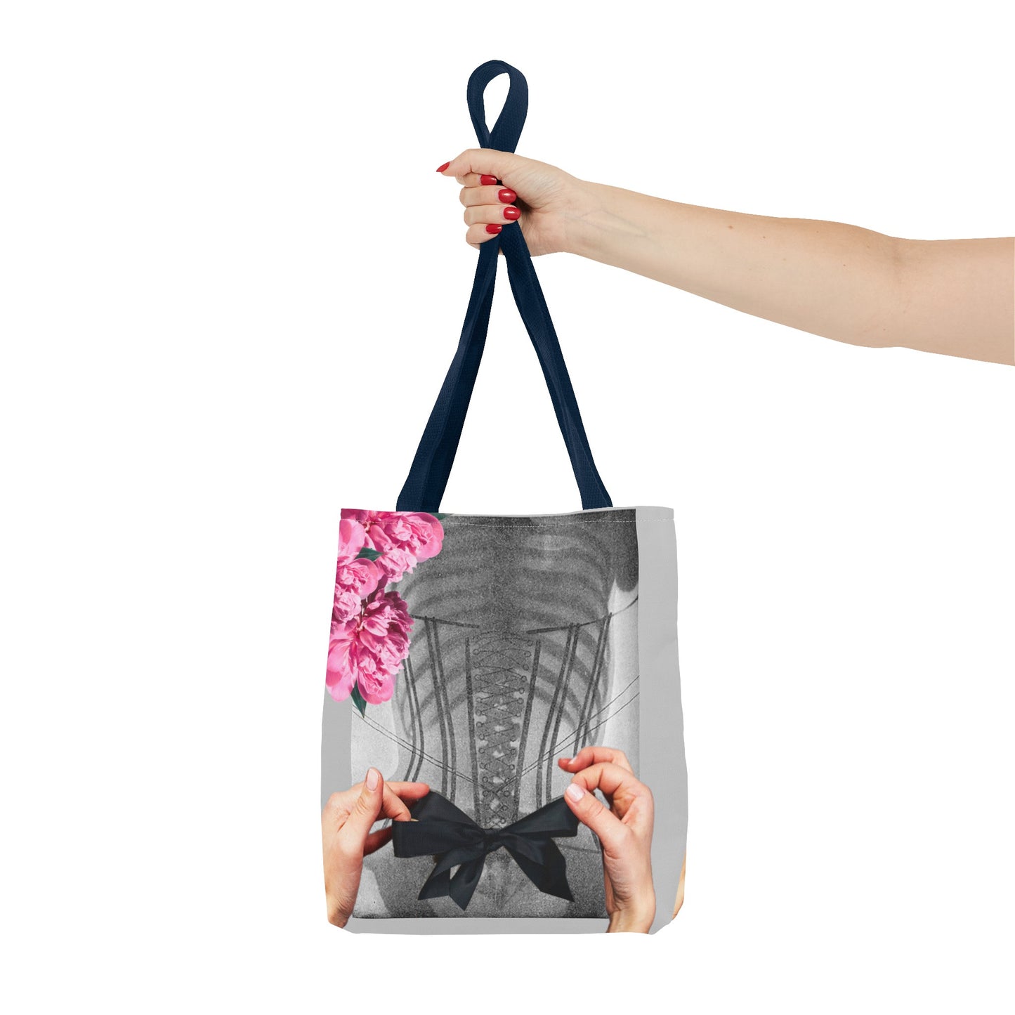 Feminist Statement Tote Bag - Inner Beauty X-ray Collage - Feminist Strength