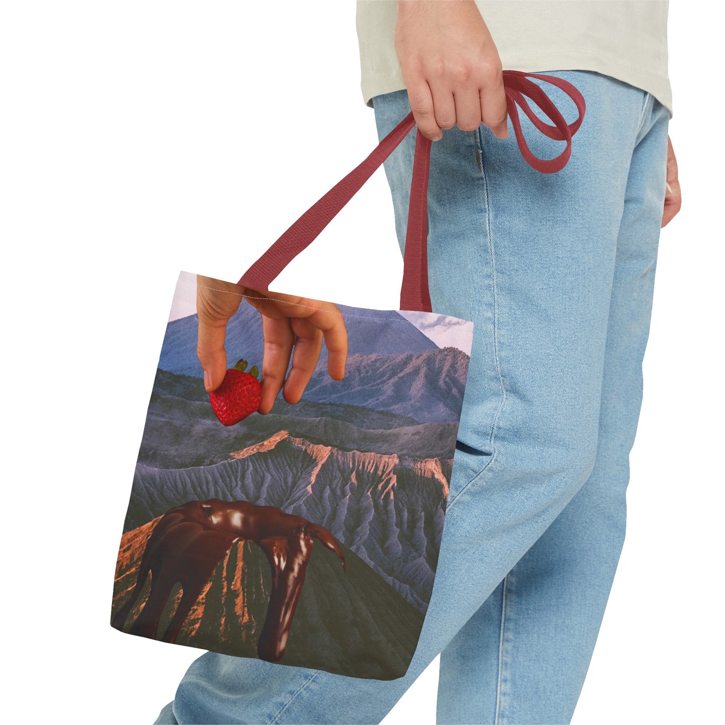 Forbidden Fondue Tote Bag - Volcano Hot Chocolate Collage Art