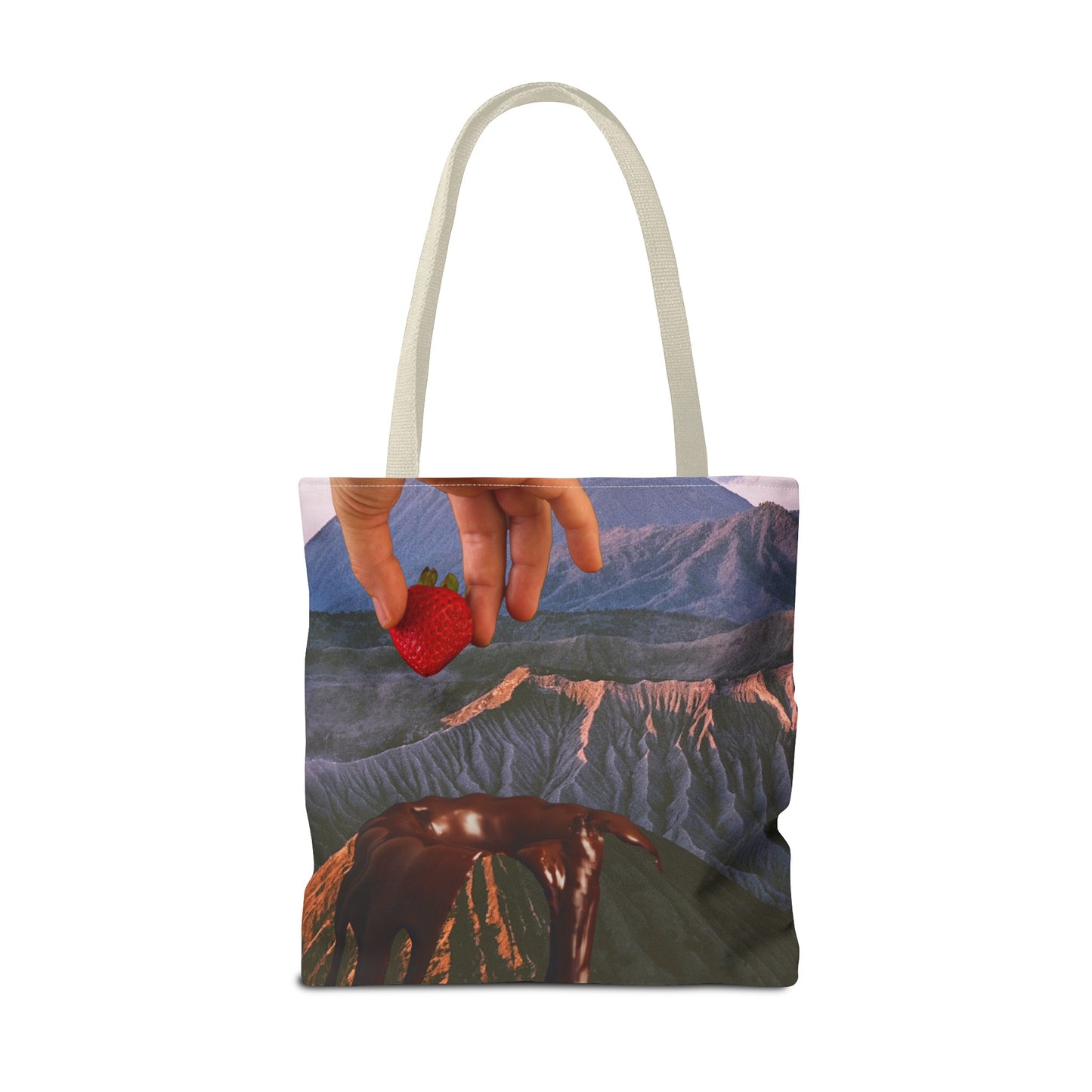 Forbidden Fondue Tote Bag - Volcano Hot Chocolate Collage Art