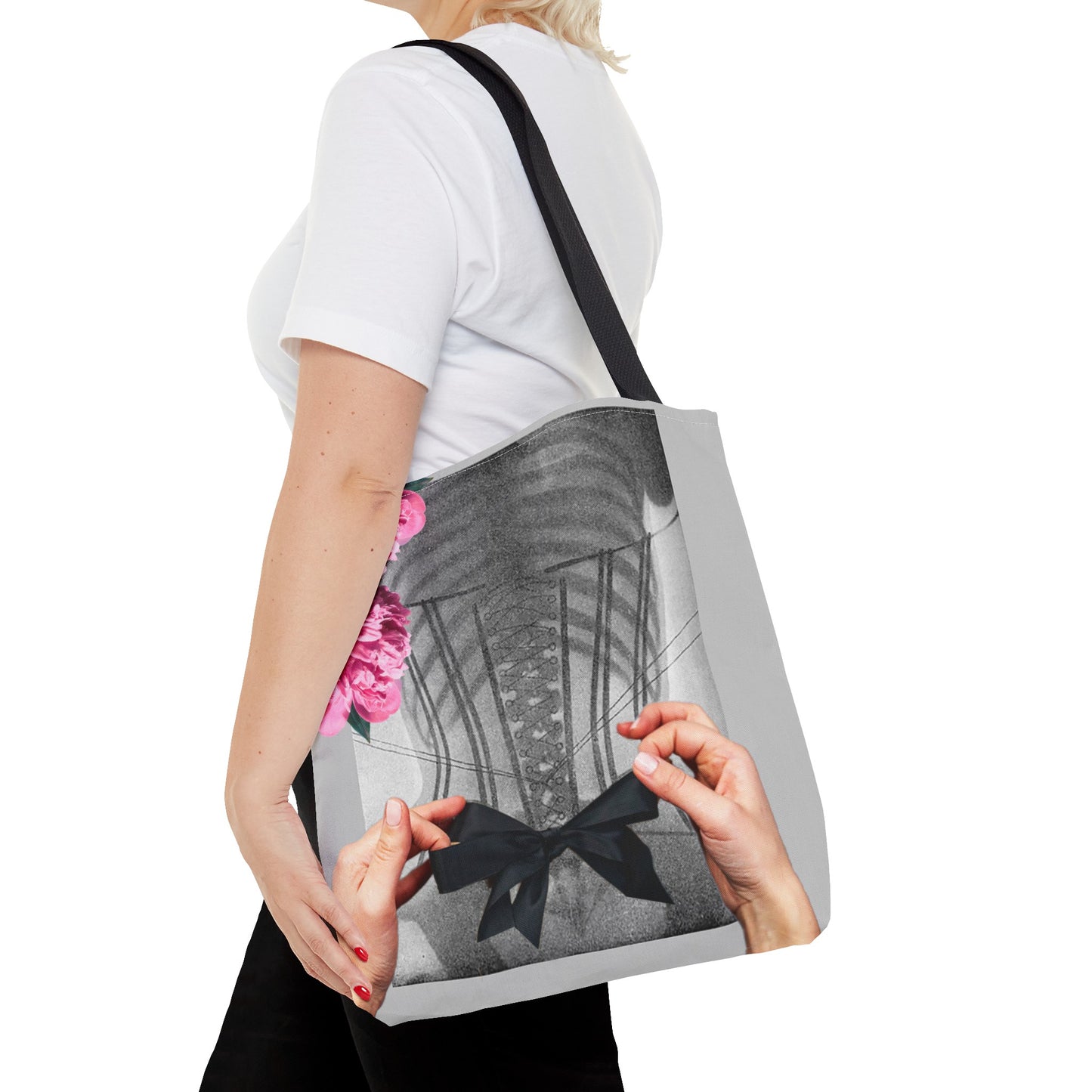 Feminist Statement Tote Bag - Inner Beauty X-ray Collage - Feminist Strength