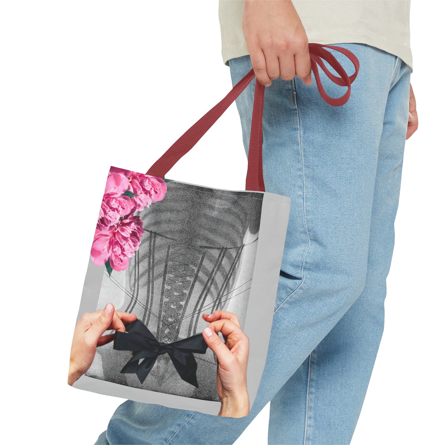 Feminist Statement Tote Bag - Inner Beauty X-ray Collage - Feminist Strength