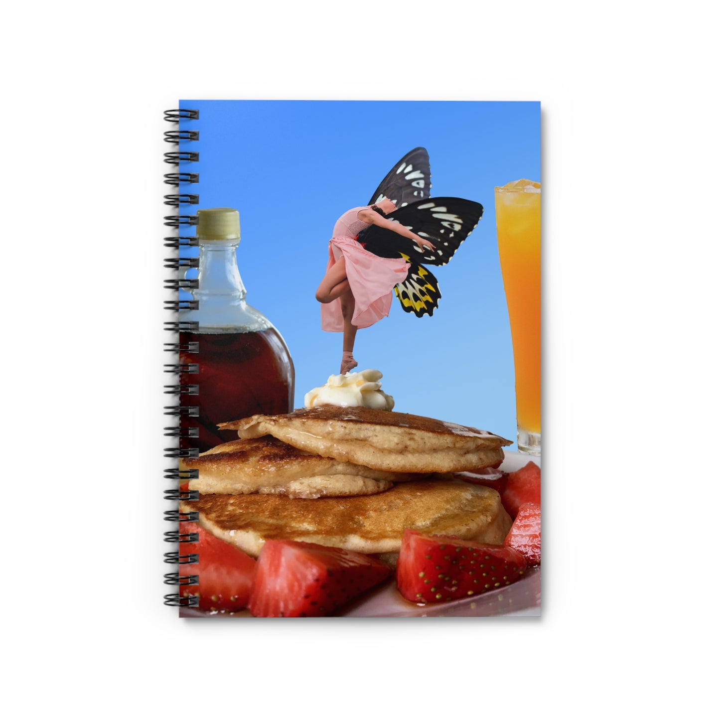 Fantasy Art Notebook: Fairy Ballet Dance on Pancakes with Orange Juice