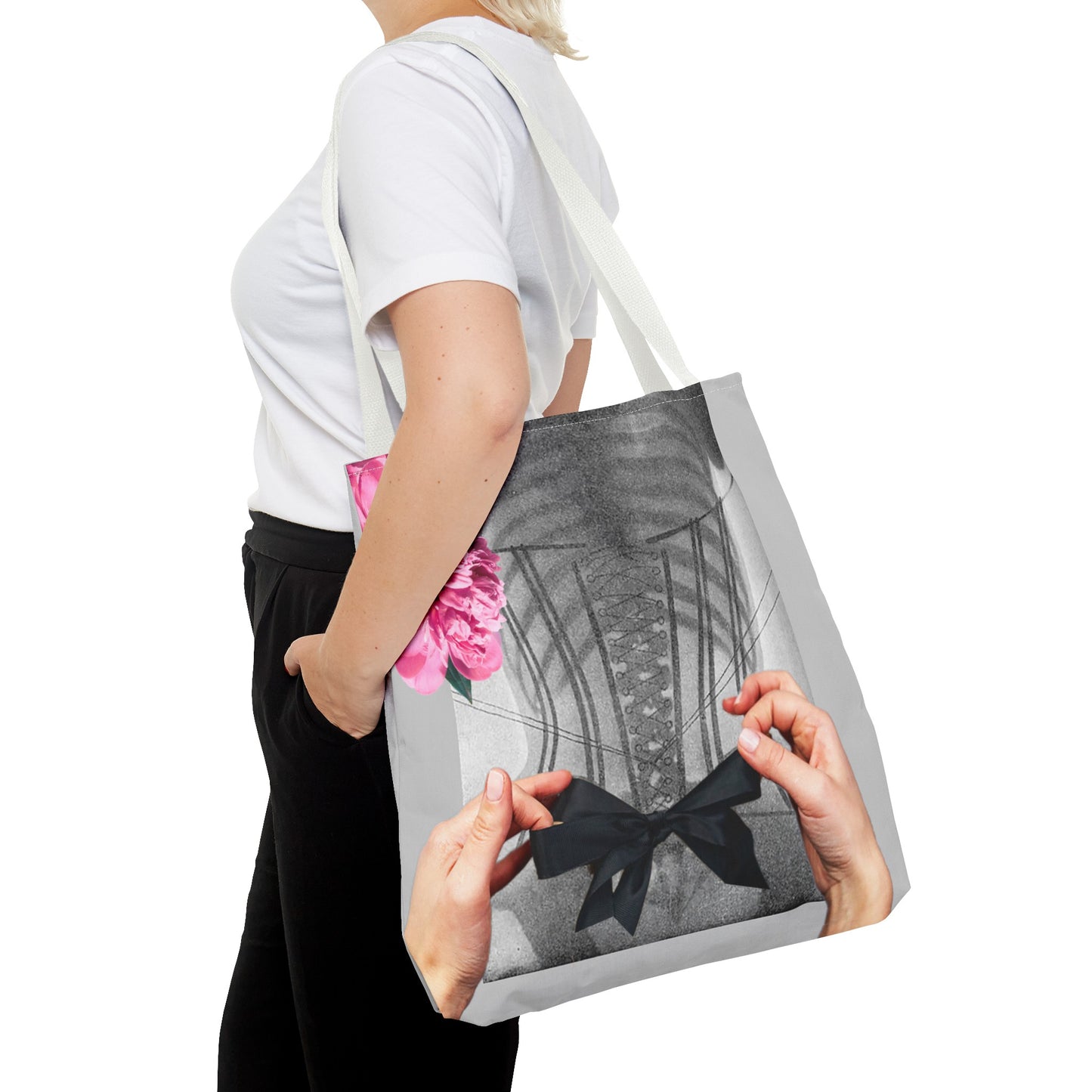 Feminist Statement Tote Bag - Inner Beauty X-ray Collage - Feminist Strength