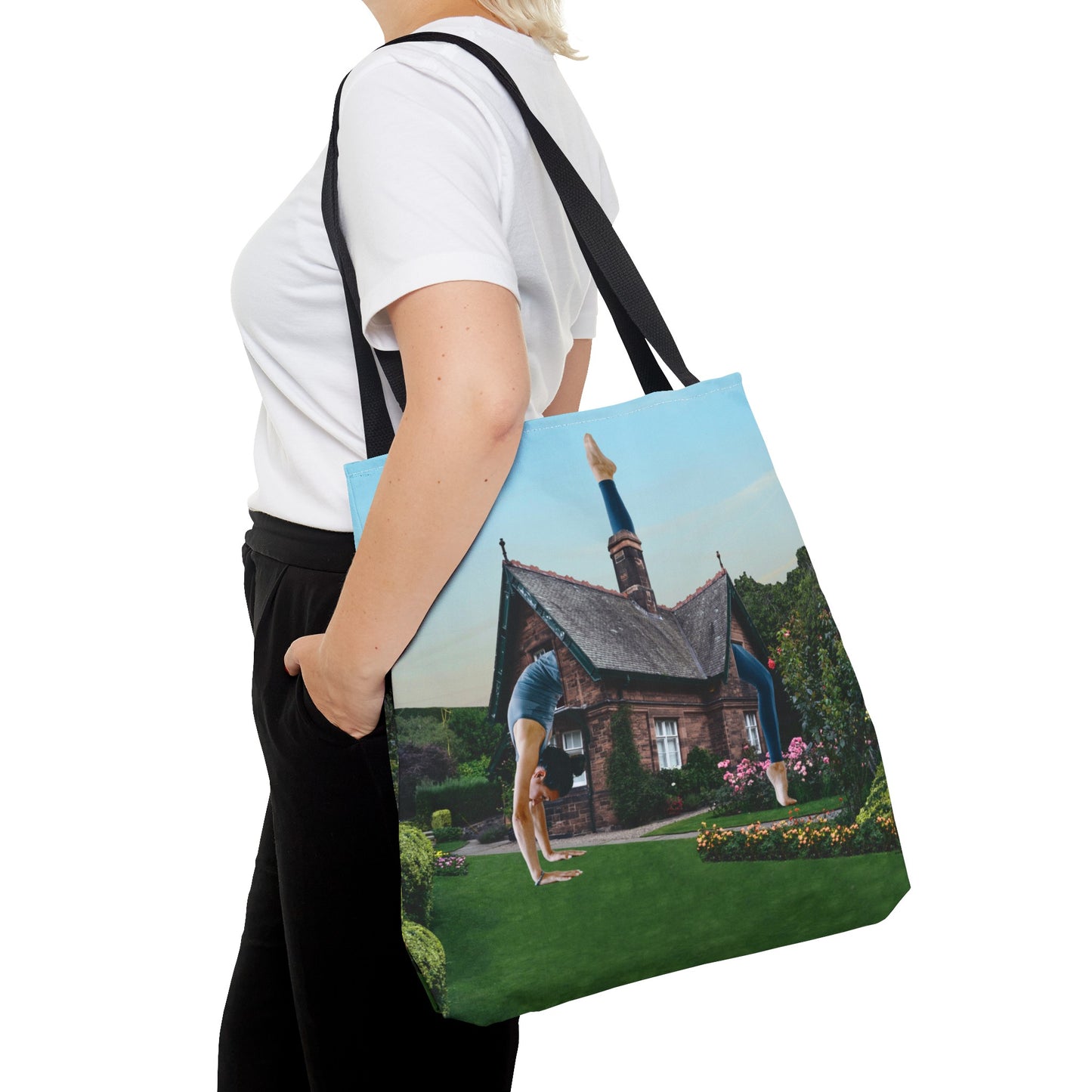 Namaste Home Tote Bag - Giantess Surreal Collage Art for Tranquility and Mindful Living
