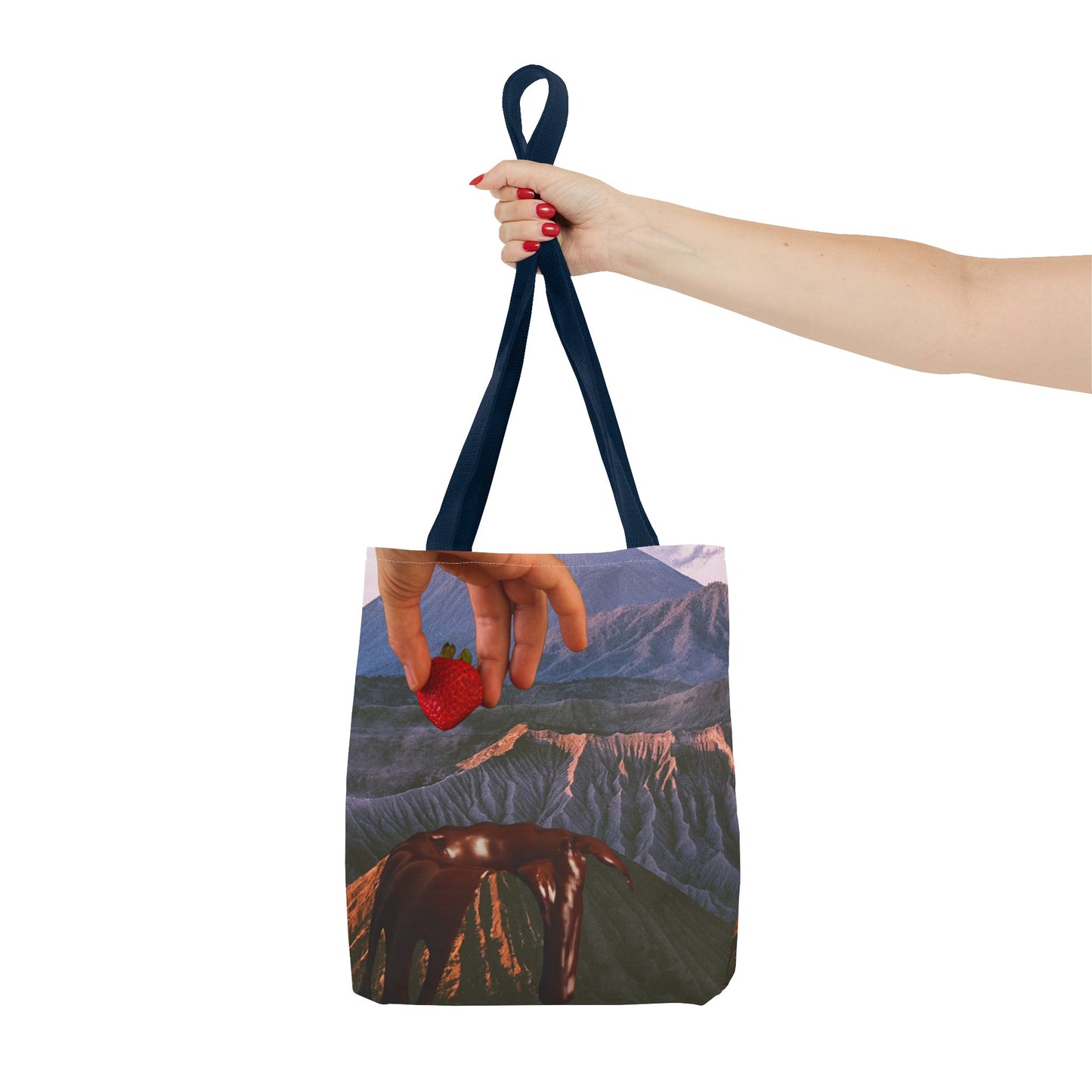 Forbidden Fondue Tote Bag - Volcano Hot Chocolate Collage Art