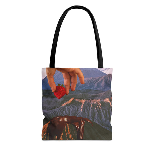 Forbidden Fondue Tote Bag - Volcano Hot Chocolate Collage Art