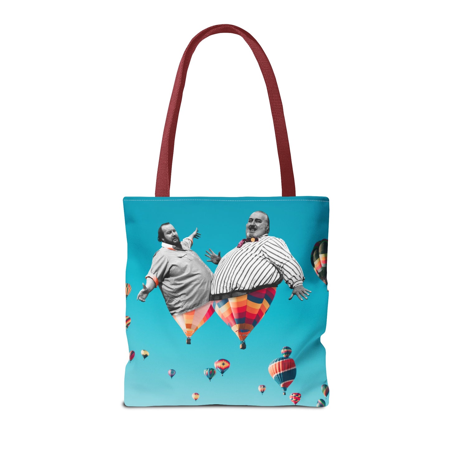 Whimsical Tote Bag with Surreal Art Print - Up Up & Away - Captivating Figures in Flight