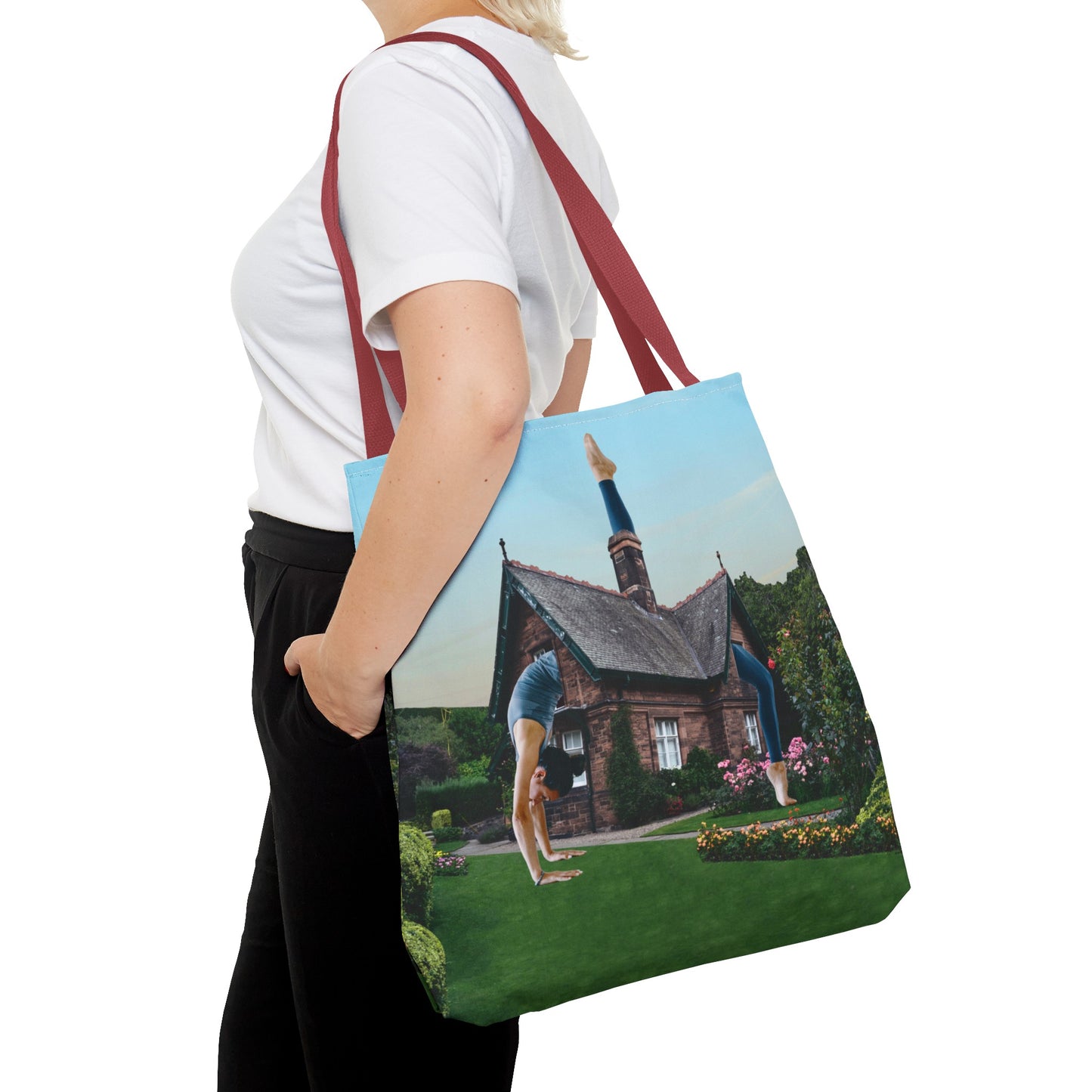 Namaste Home Tote Bag - Giantess Surreal Collage Art for Tranquility and Mindful Living