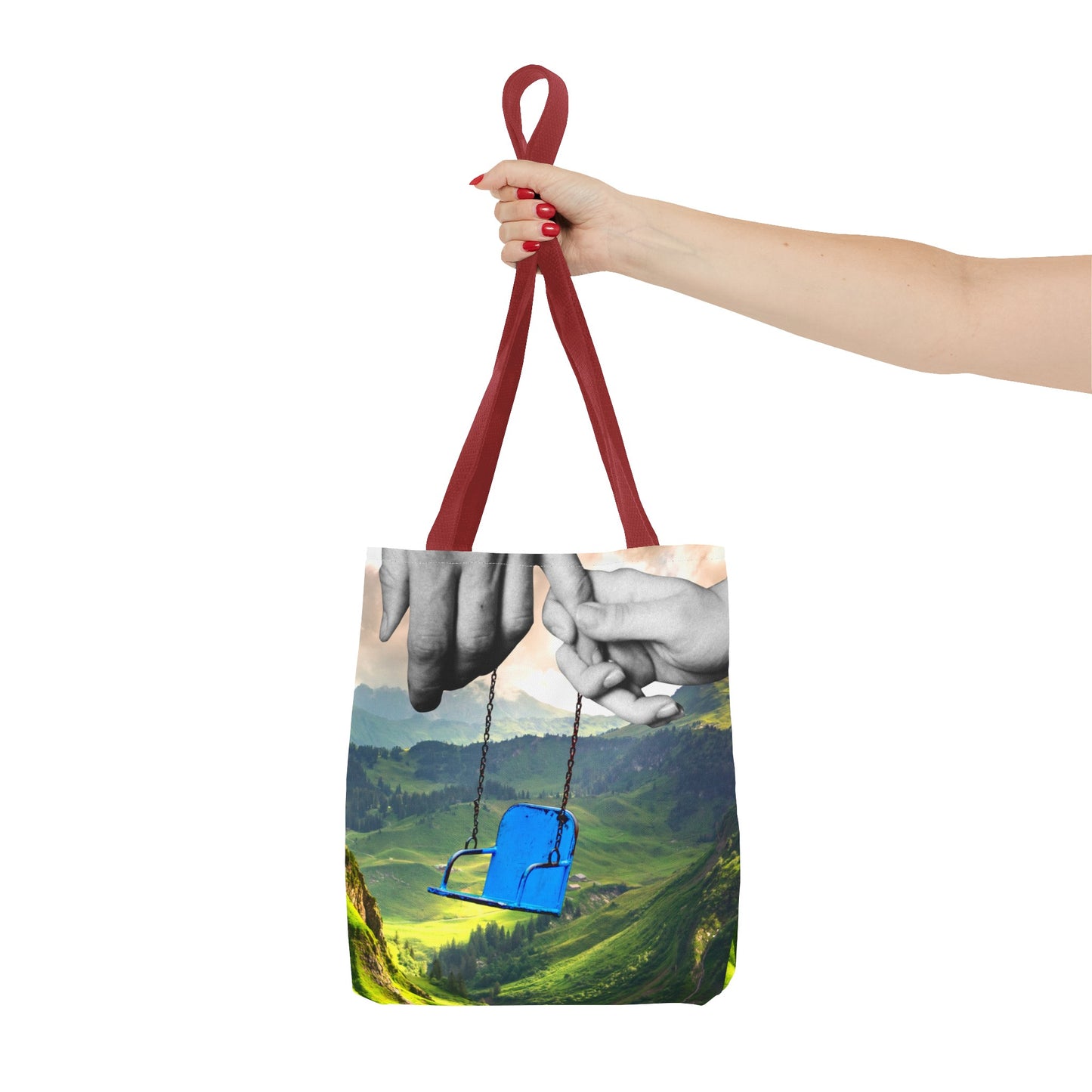 One-of-a-Kind Tote Bag with 'I've Got You' Art - Symbol of Parenthood and Love