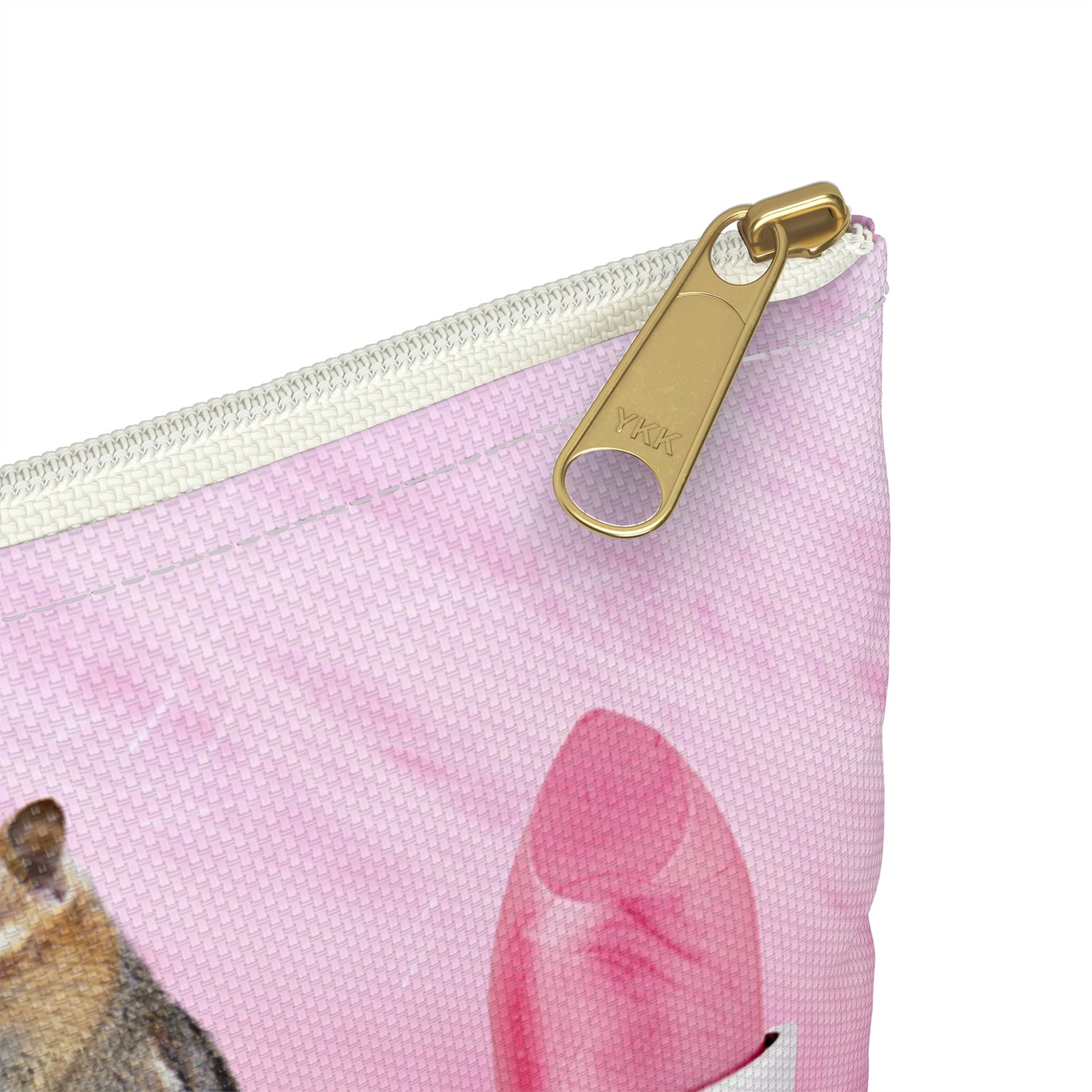 Vibrant Lipstick Accessory Pouch with Chipmunk Surprise - Unique Gift "Shocking Color"