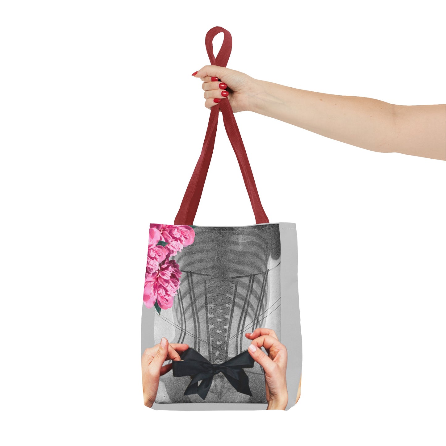 Feminist Statement Tote Bag - Inner Beauty X-ray Collage - Feminist Strength