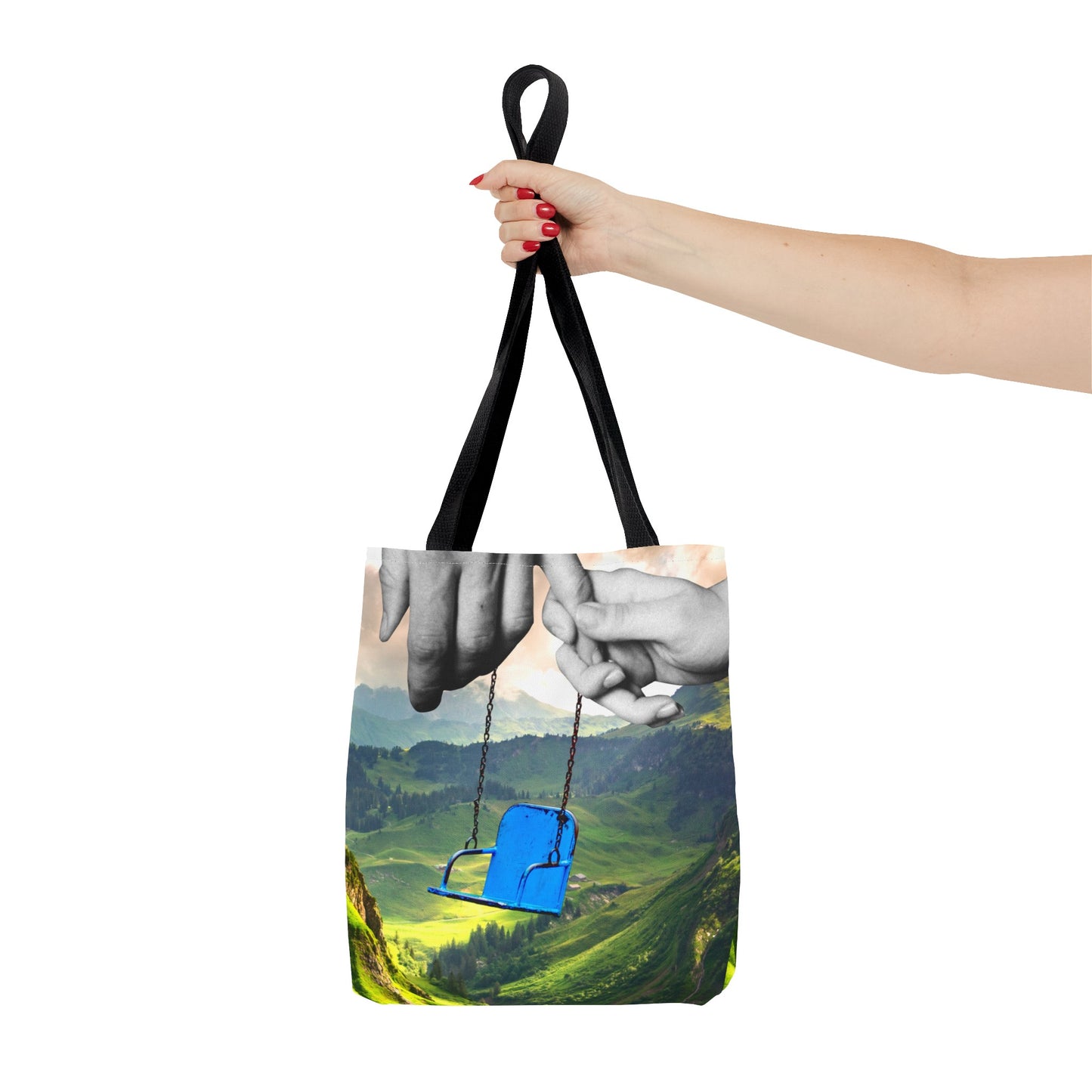 One-of-a-Kind Tote Bag with 'I've Got You' Art - Symbol of Parenthood and Love