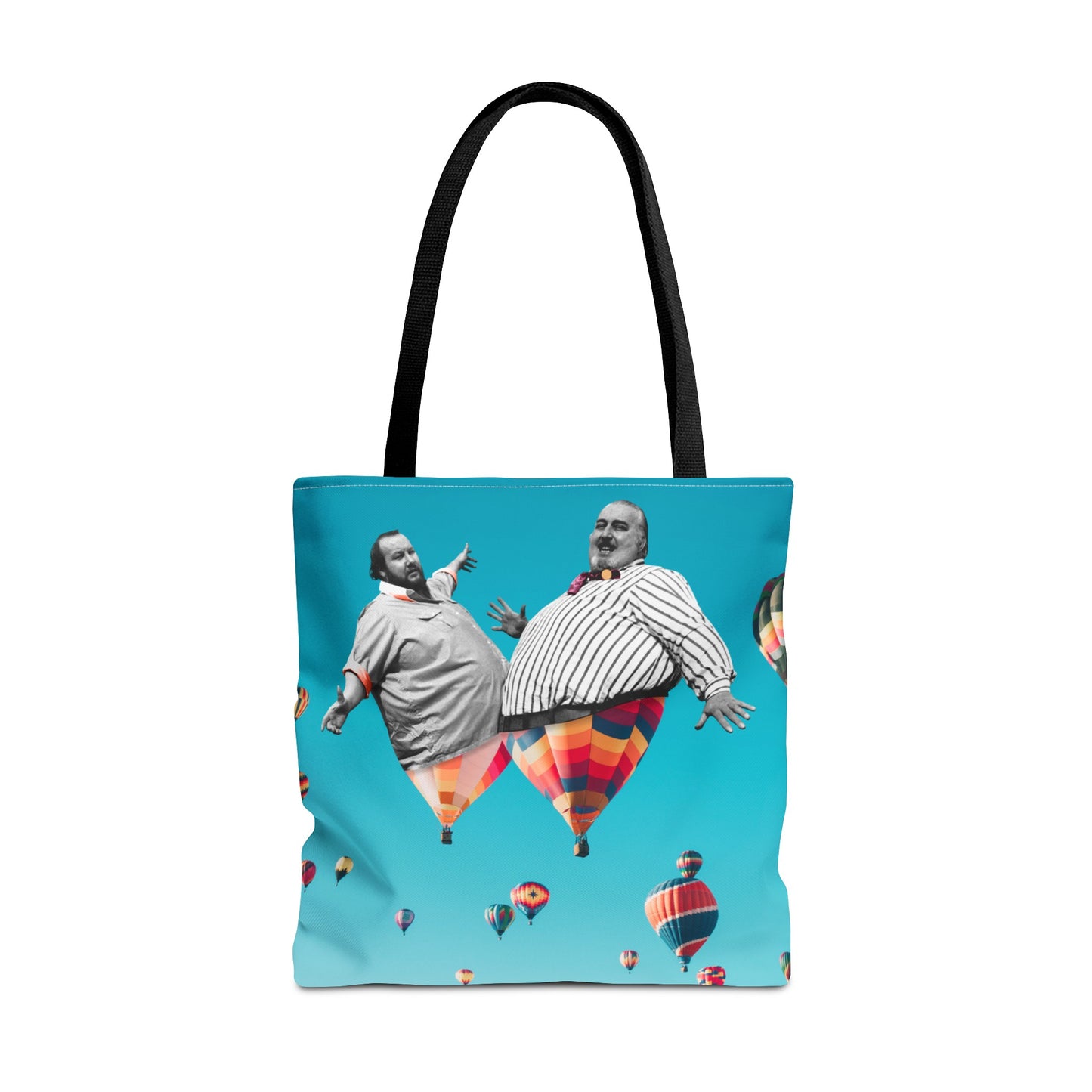 Whimsical Tote Bag with Surreal Art Print - Up Up & Away - Captivating Figures in Flight