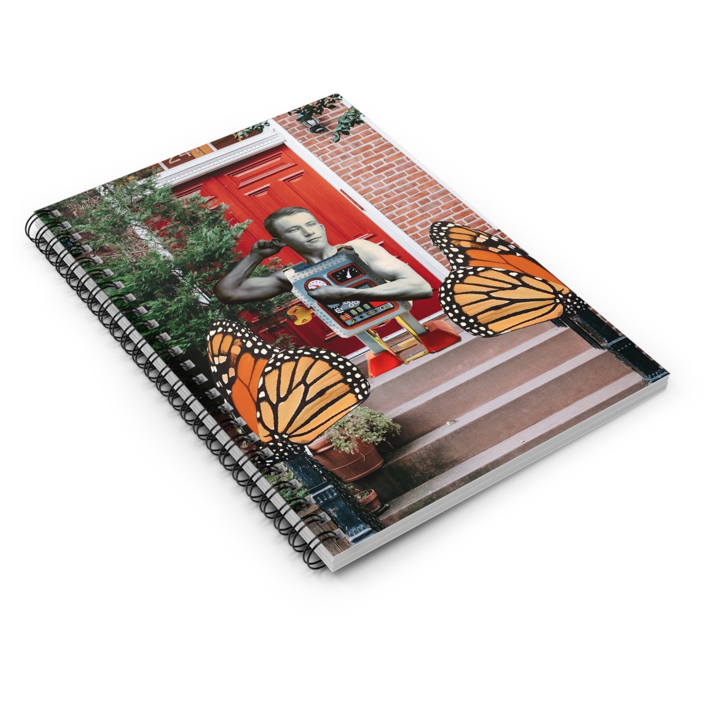 Muscle Builder Robot Spiral Notebook | Health & Fitness Journal for Gym Lovers