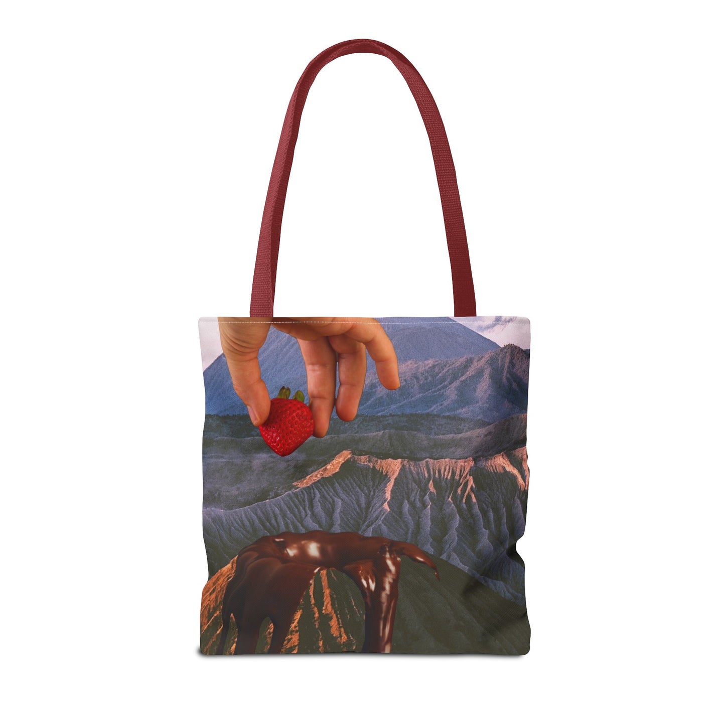 Forbidden Fondue Tote Bag - Volcano Hot Chocolate Collage Art