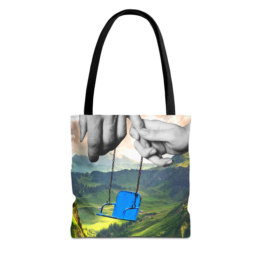 One-of-a-Kind Tote Bag with 'I've Got You' Art - Symbol of Parenthood and Love