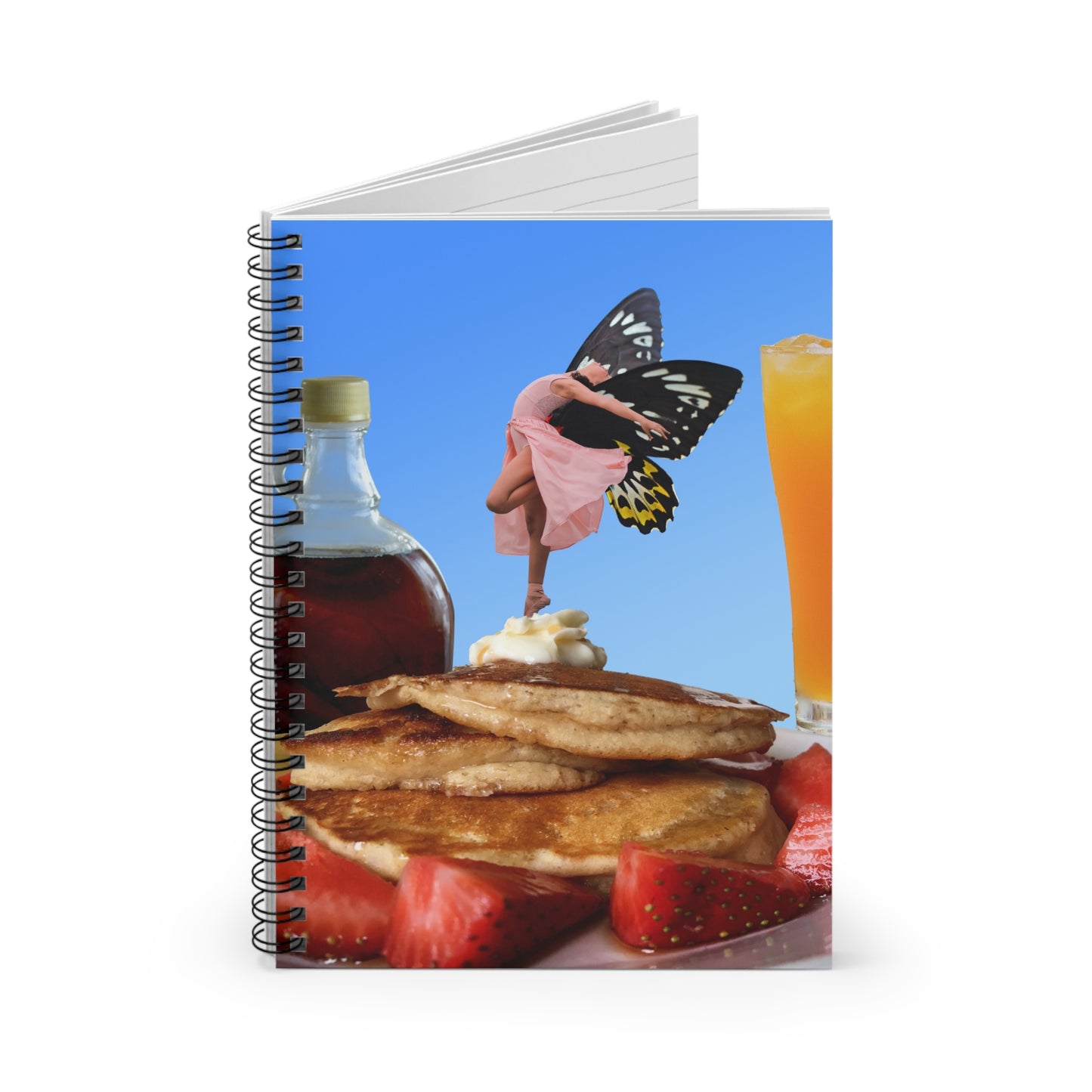 Fantasy Art Notebook: Fairy Ballet Dance on Pancakes with Orange Juice