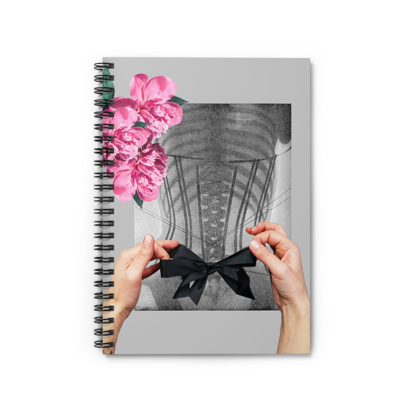 Feminist Statement Notebook - Inner Beauty X-ray Collage - Feminist Strength Journal, Diary