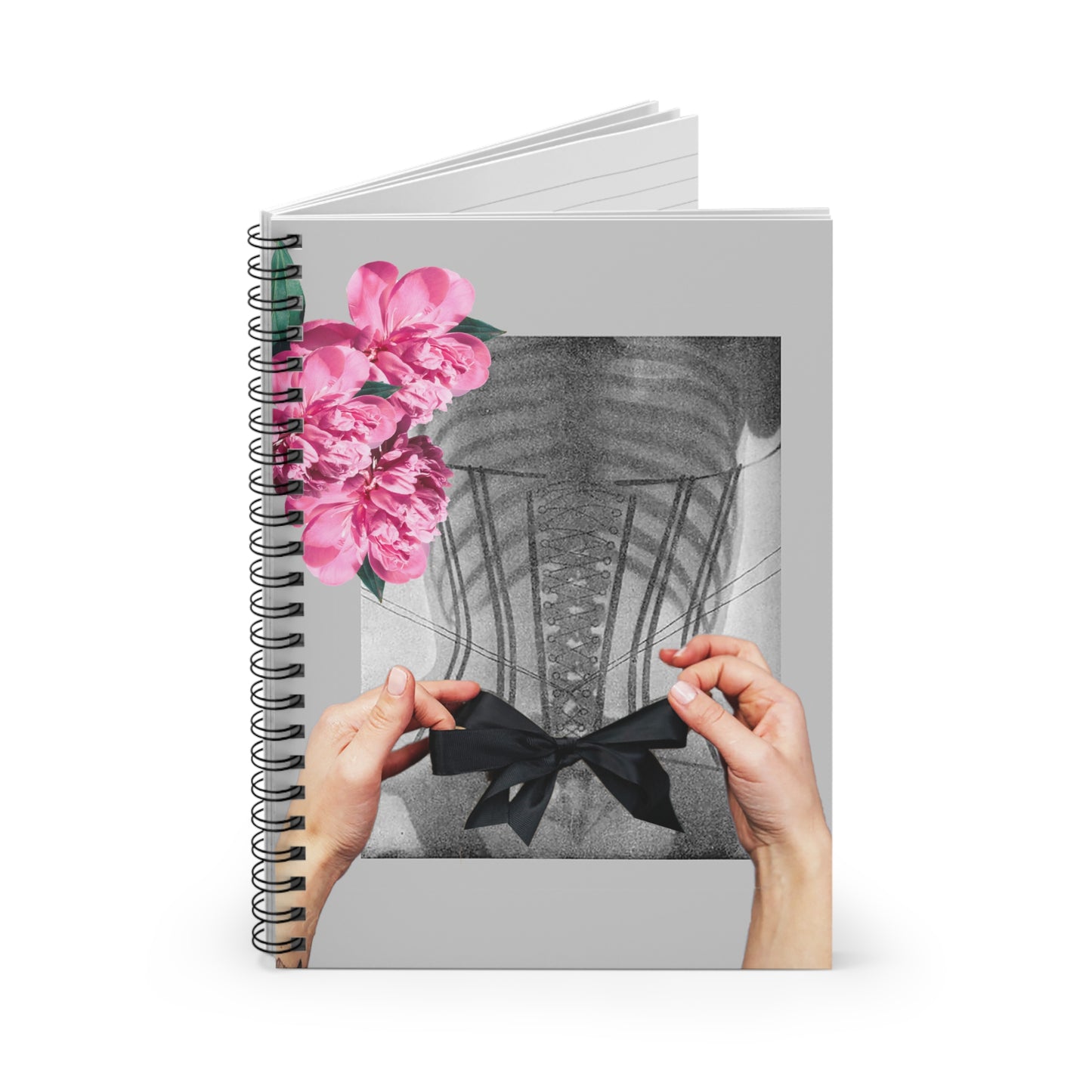 Feminist Statement Notebook - Inner Beauty X-ray Collage - Feminist Strength Journal, Diary