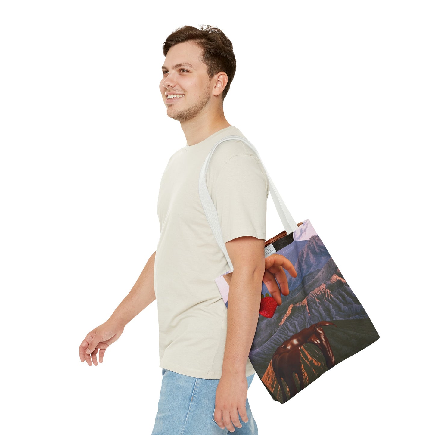 Forbidden Fondue Tote Bag - Volcano Hot Chocolate Collage Art