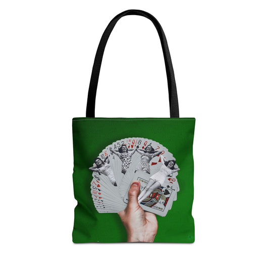 Collage Art Tote Bag "Feeling Lucky" - Poker Lover Gift