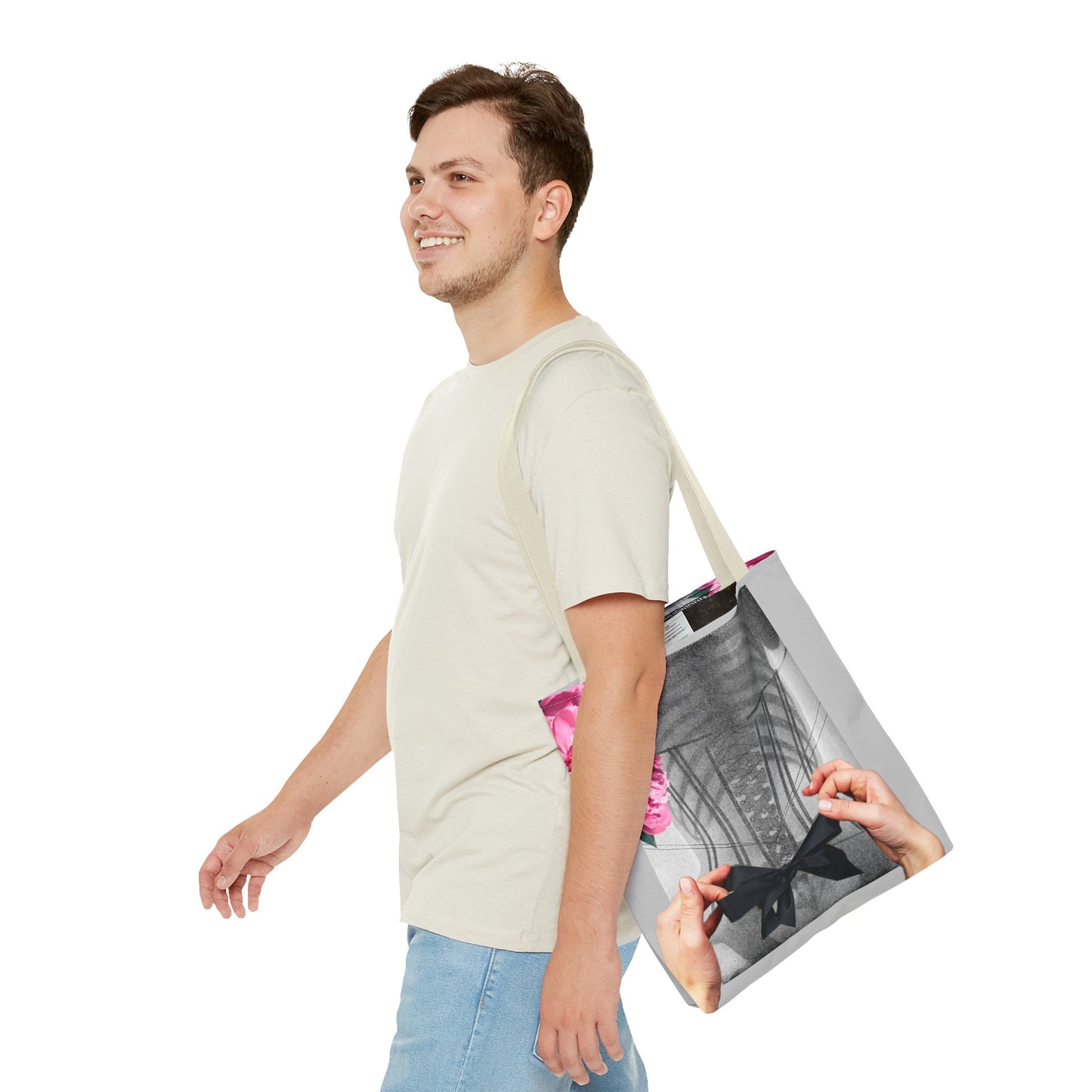 Feminist Statement Tote Bag - Inner Beauty X-ray Collage - Feminist Strength