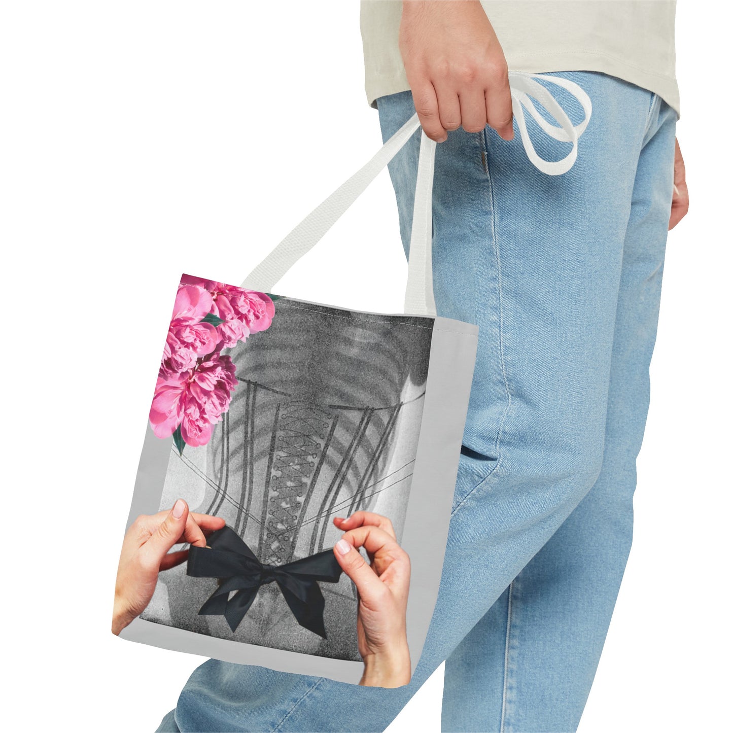 Feminist Statement Tote Bag - Inner Beauty X-ray Collage - Feminist Strength