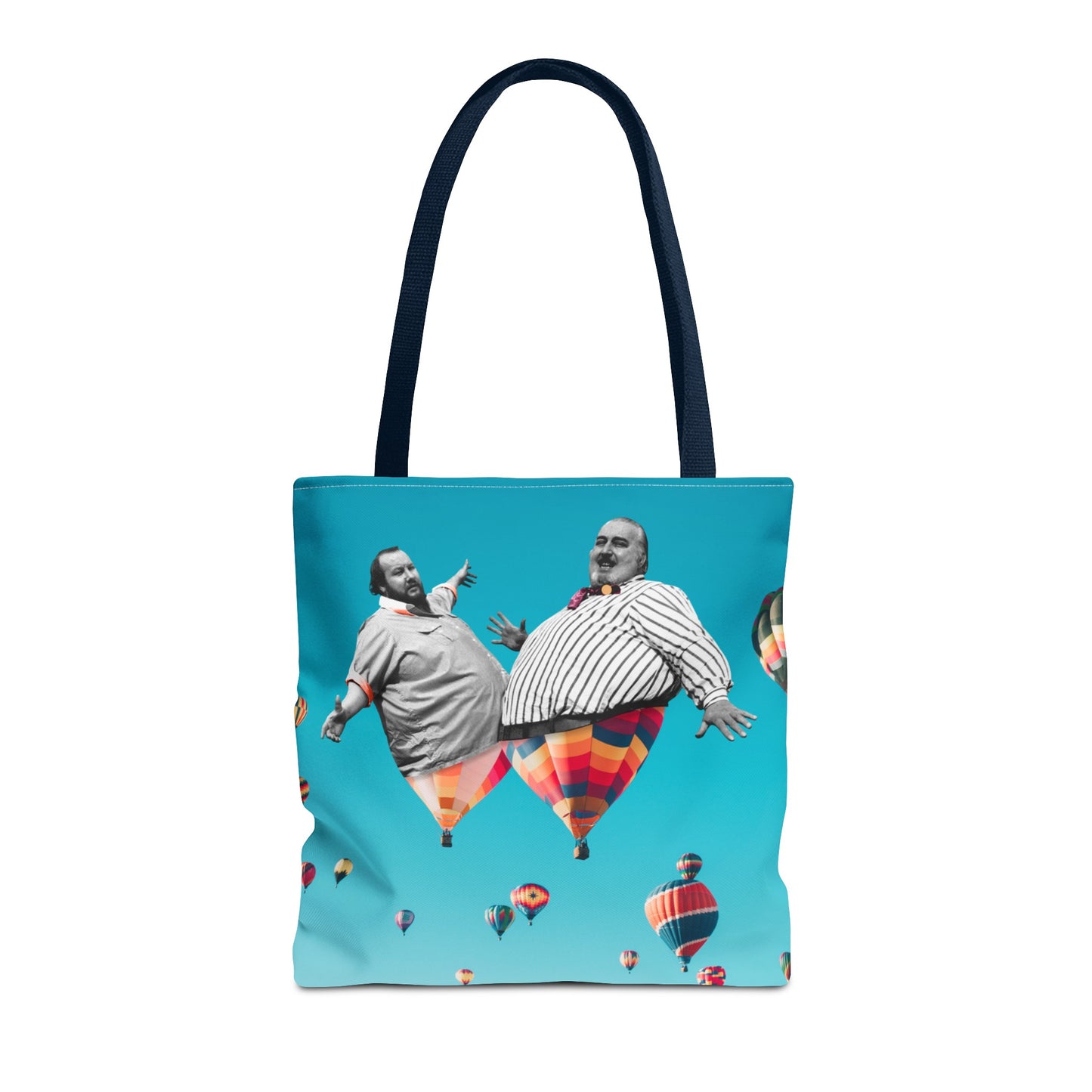 Whimsical Tote Bag with Surreal Art Print - Up Up & Away - Captivating Figures in Flight