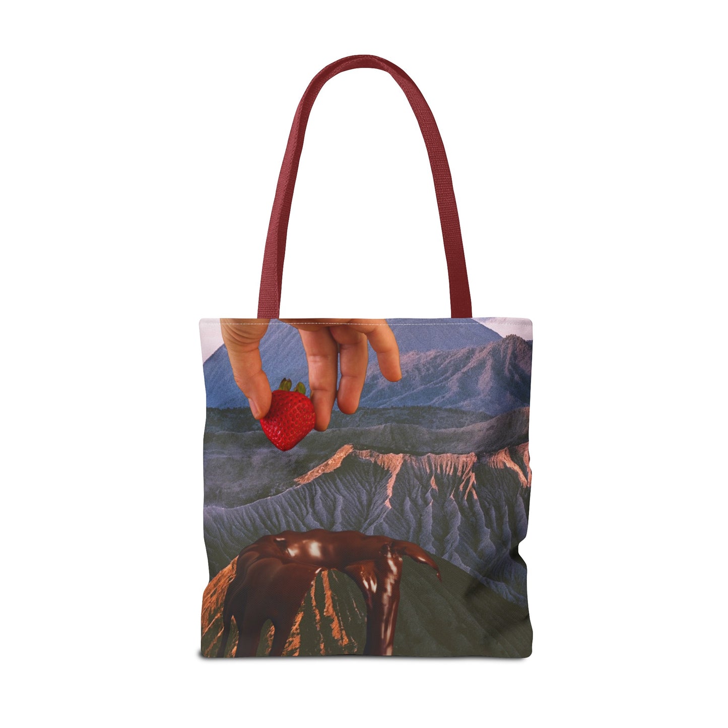 Forbidden Fondue Tote Bag - Volcano Hot Chocolate Collage Art