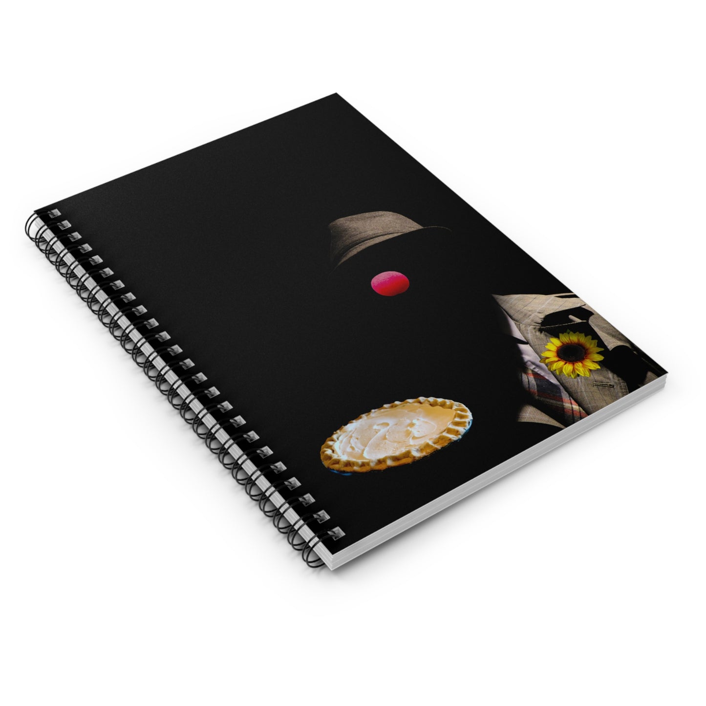 Mysterious Funny Clown Collage Art Spiral Notebook - Film Noir Aesthetics