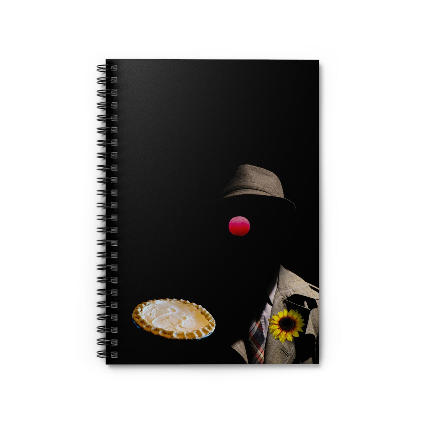 Mysterious Funny Clown Collage Art Spiral Notebook - Film Noir Aesthetics