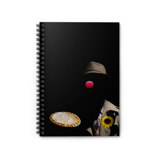 Mysterious Funny Clown Collage Art Spiral Notebook - Film Noir Aesthetics