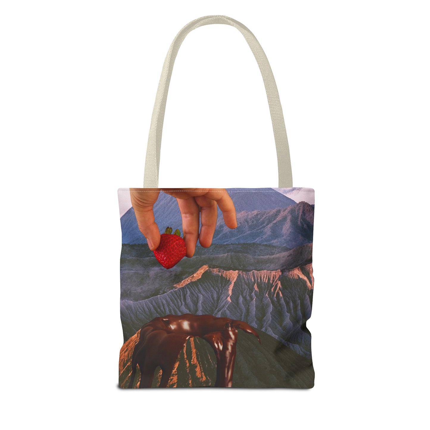 Forbidden Fondue Tote Bag - Volcano Hot Chocolate Collage Art