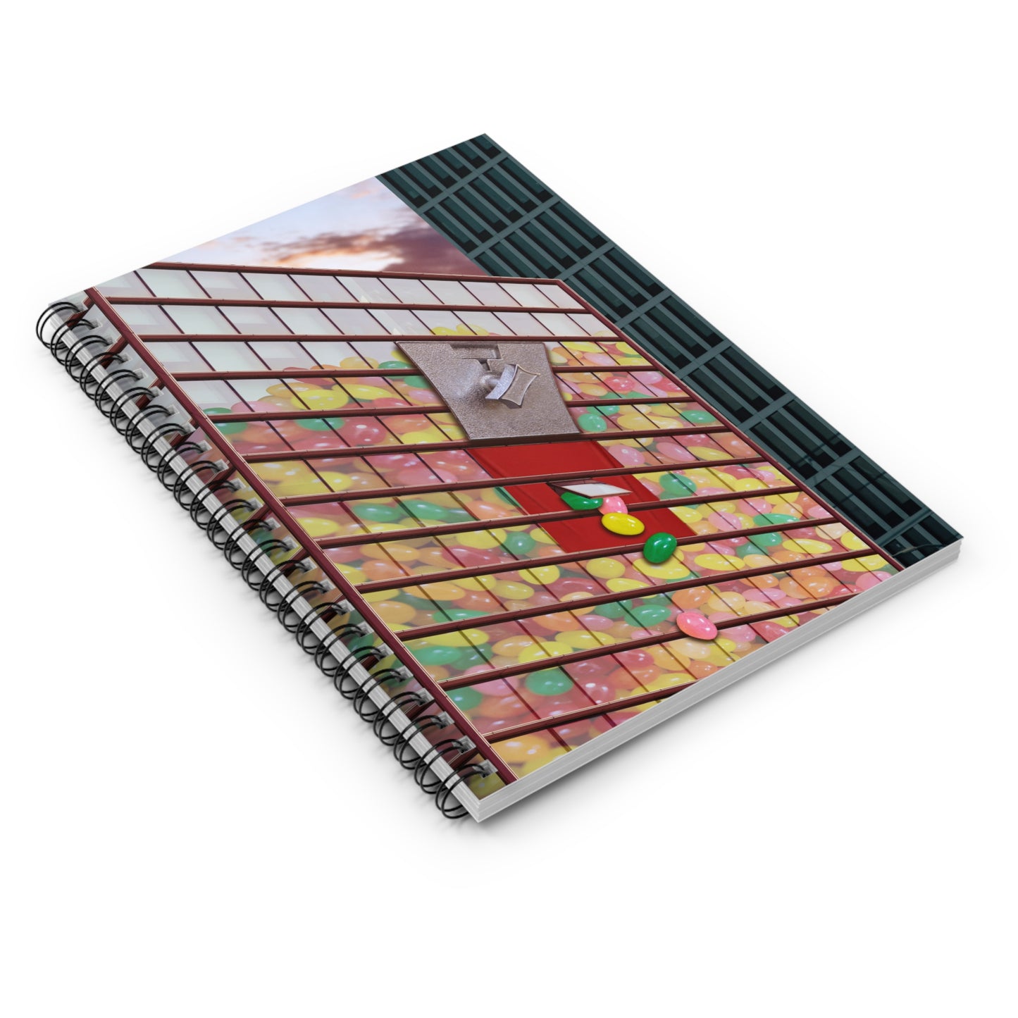Whimsical Spiral Notebook - Sweet Smell of Success with Jelly Beans Artwork Corporate Business