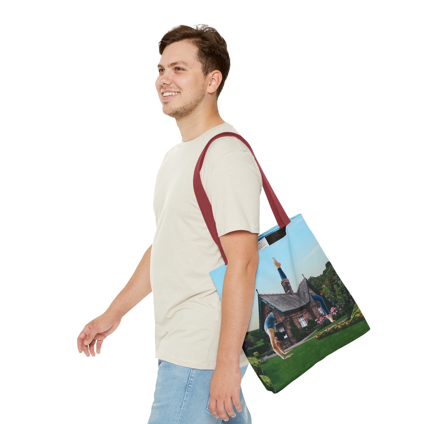 Namaste Home Tote Bag - Giantess Surreal Collage Art for Tranquility and Mindful Living
