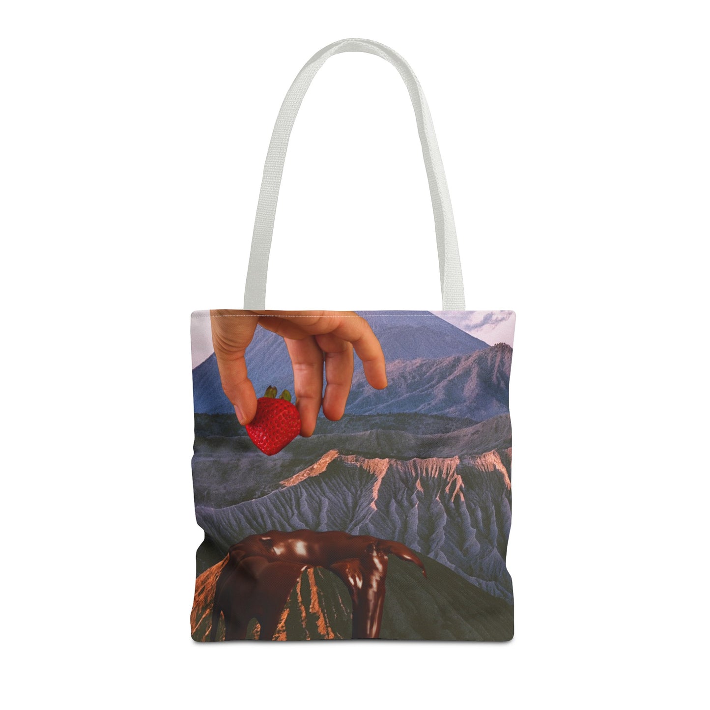 Forbidden Fondue Tote Bag - Volcano Hot Chocolate Collage Art